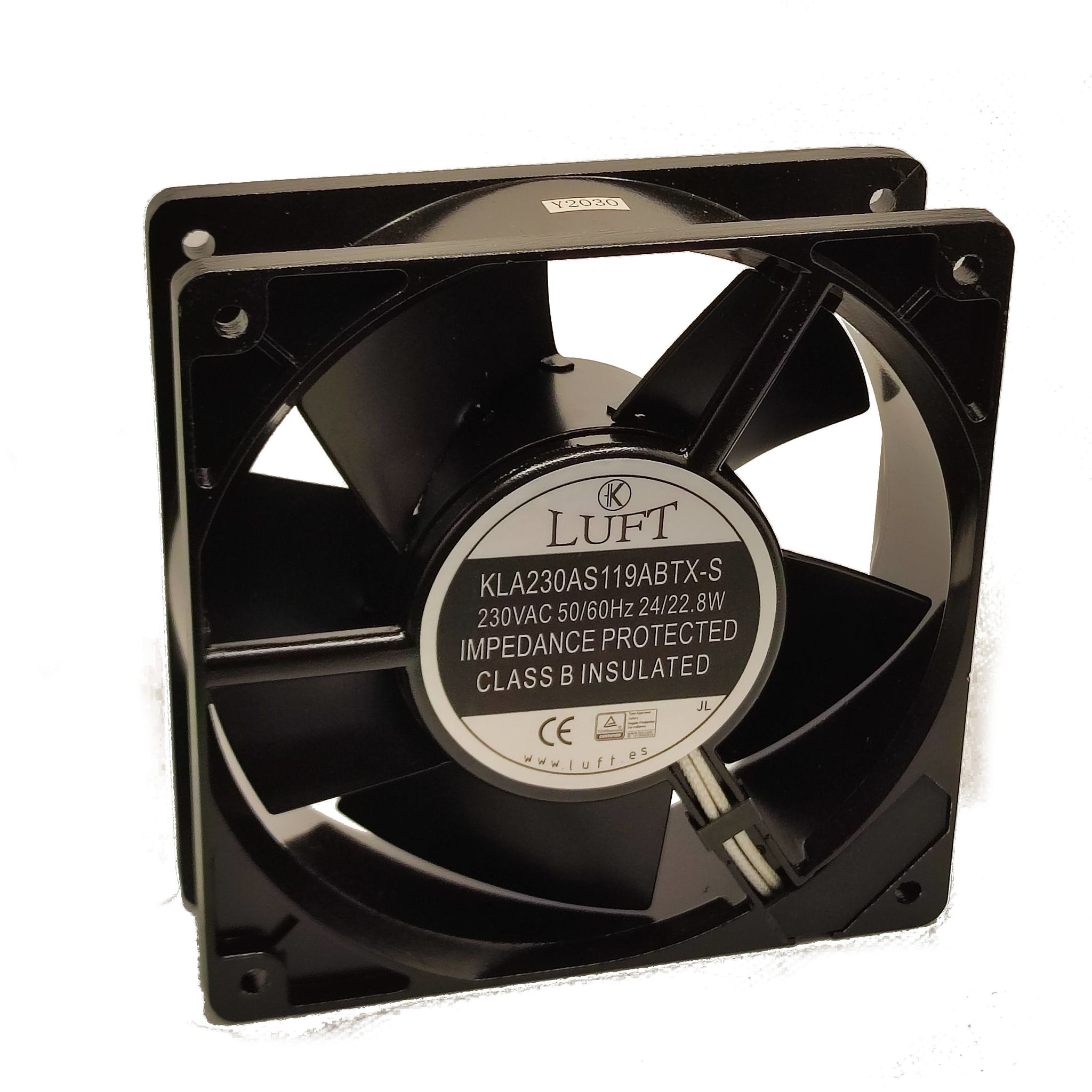 Lüfter 230vac 120x120x38mm 24/22,8w Kugeln Luft Schaufeln Metall Kla230as119abtx-s