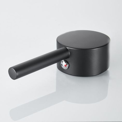 Ersatz-armaturgriff Aus Mattschwarz Gebürstetem Zink – Kompatibel Mit 35-mm-kartusche, 9×9-mm-befestigung – Für Dusche Und Badewanne