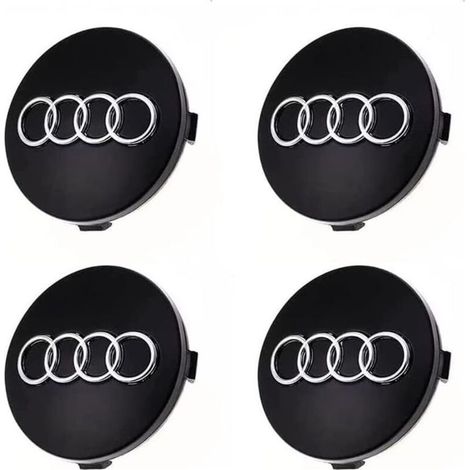 Ikodm – Lot De 4 Caches Moyeux Pour Audi 60mm – Plastique Abs Haute Qualité – Installation Facile – Améliore L'Apparence De Votre Véhicule