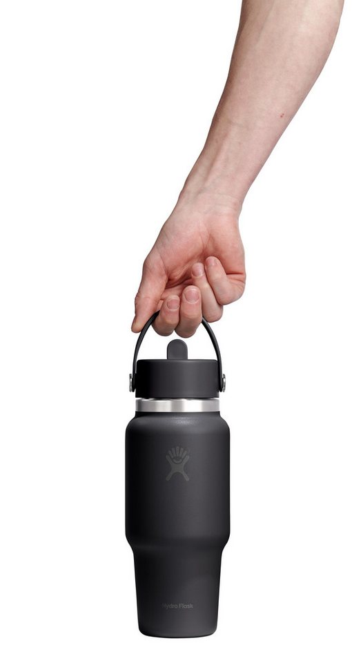 Hydro Flask Thermosflasche Mit Breitem, Flexiblem Strohhalm, 710 Ml, Schwarz, Wt24cfs001 Bild 3