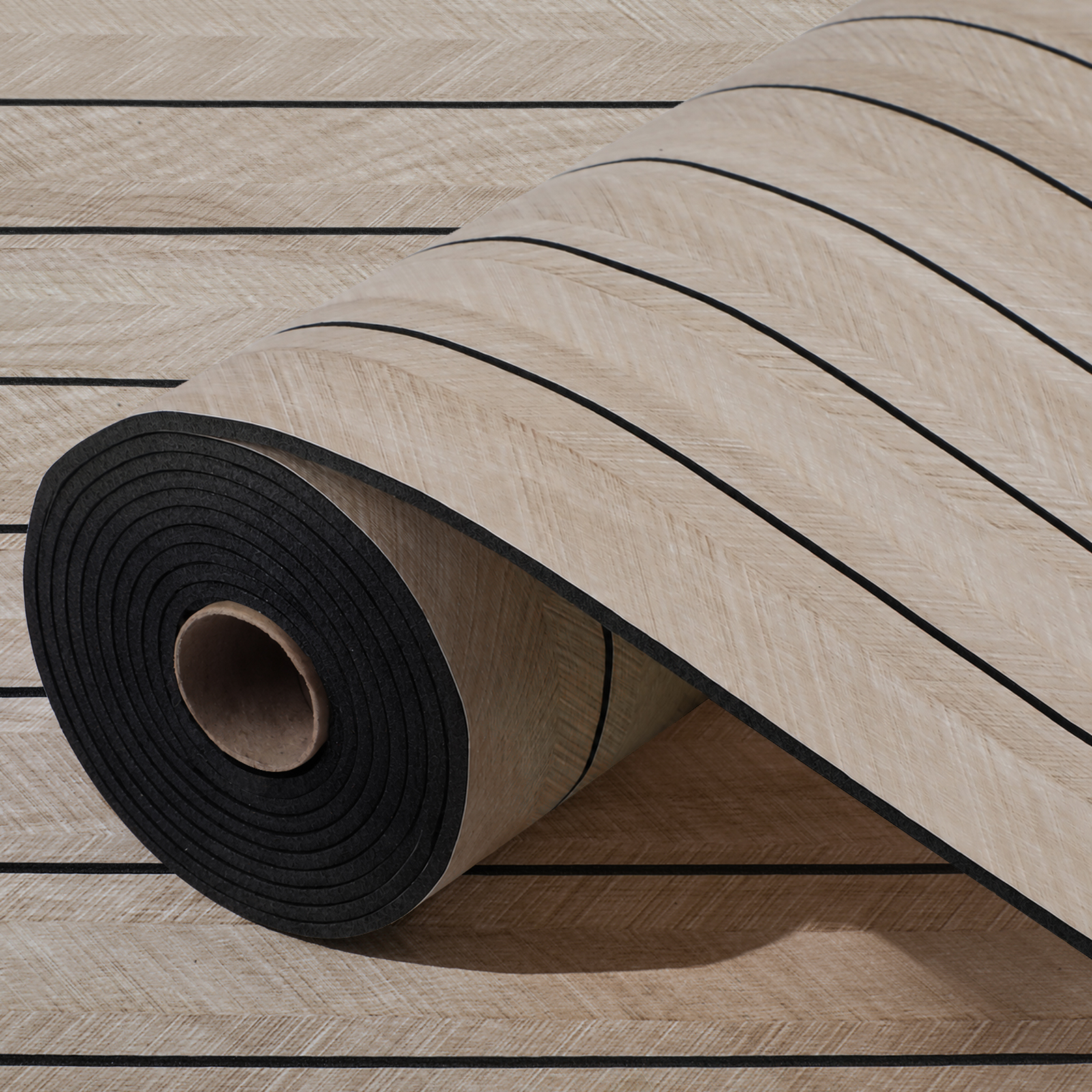 Jiubiaz 3d Wandpaneel Dekor Teak‑optik Wandpaneel Selbstklebend Holzoptik Holzlatten-tapete In Rolle 300x40cm