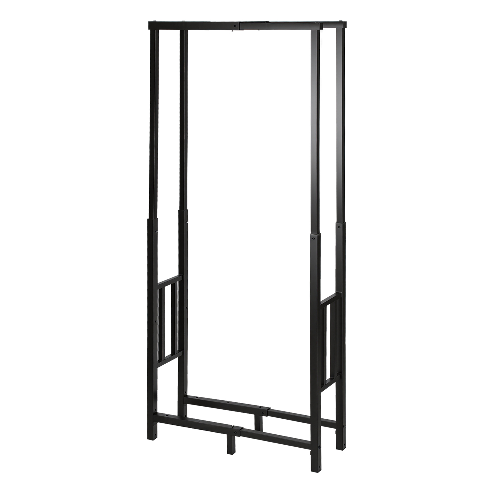 Jiubiaz Kaminholzständer Mit Zweifach Montierbaren Füßen, 45/60/75 × 25 × 95/132/170 Cm, 25 Cm Breite, 400 Kg, 10.5 Cm Bodenabstand