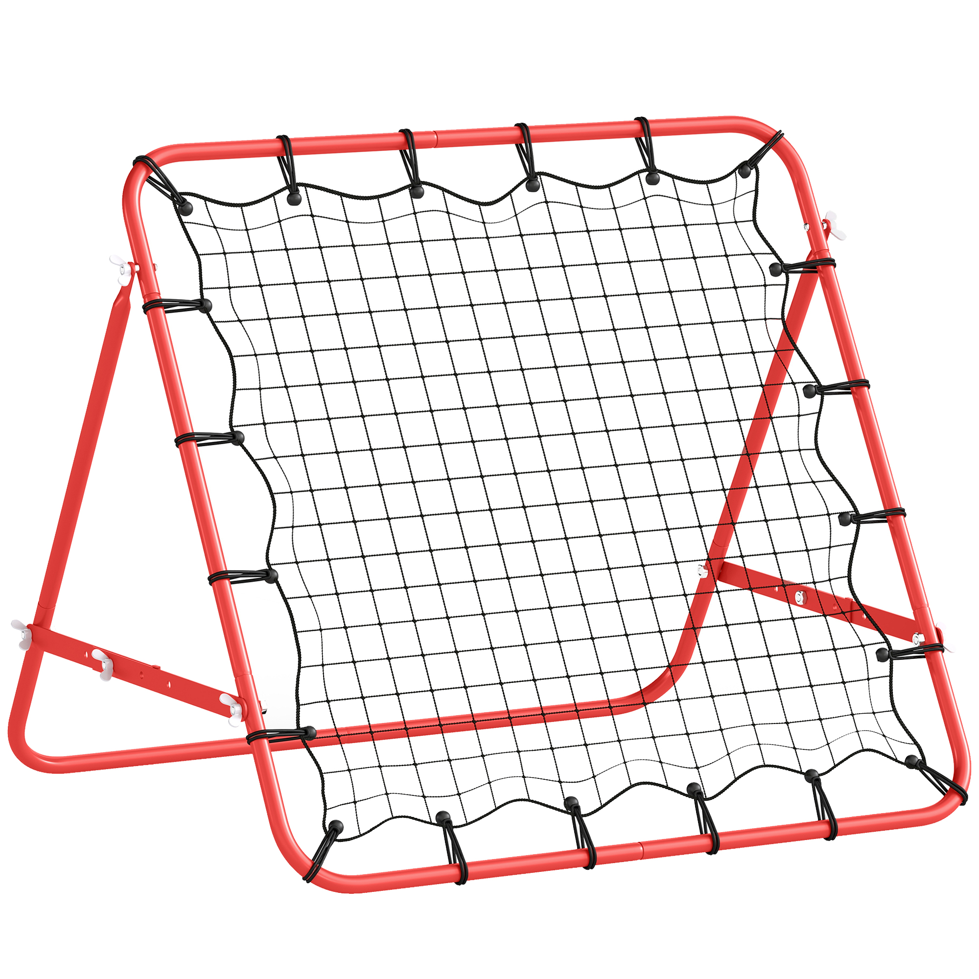 Fußball-reboundwand, Verstellbarer Winkel, 96 X 80 X 96 Cm, Rot Und Schwarz