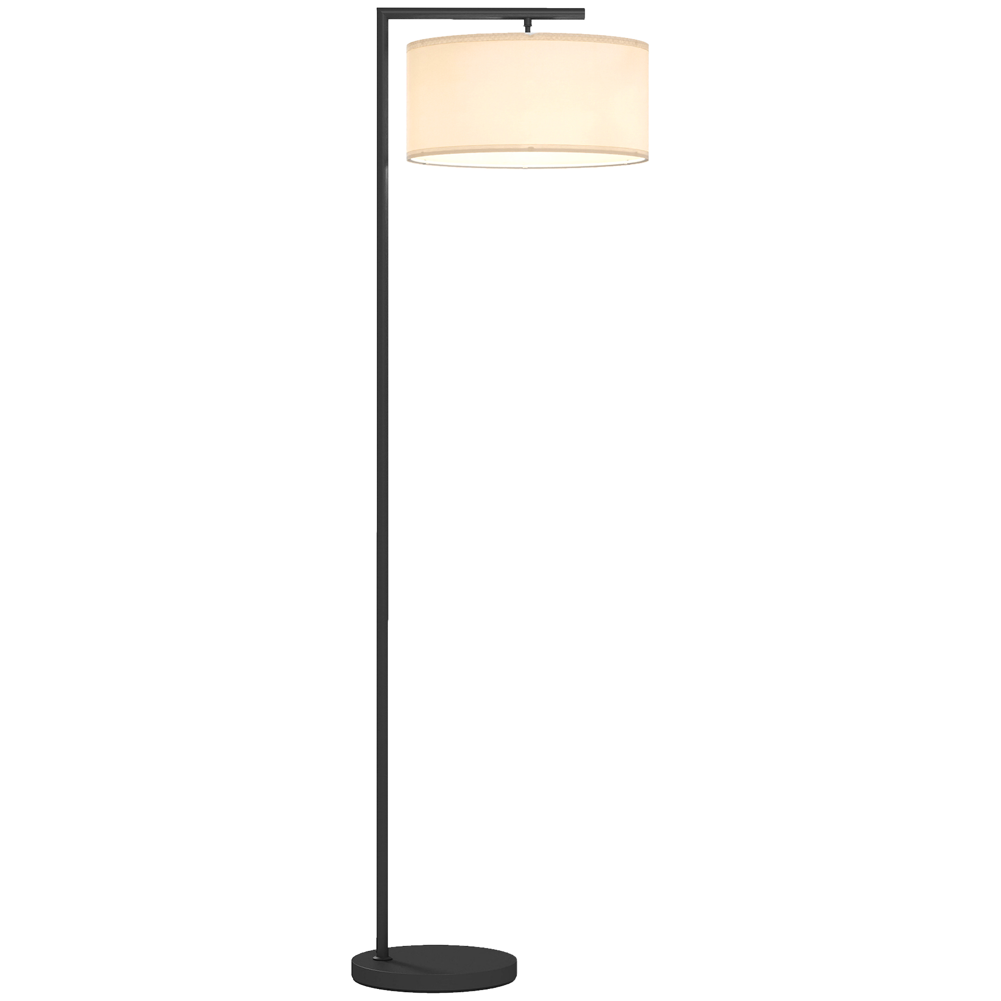 Verstellbare Design-stehlampe, 47 X 37 X 153 Cm, Schwarz Und Weiß