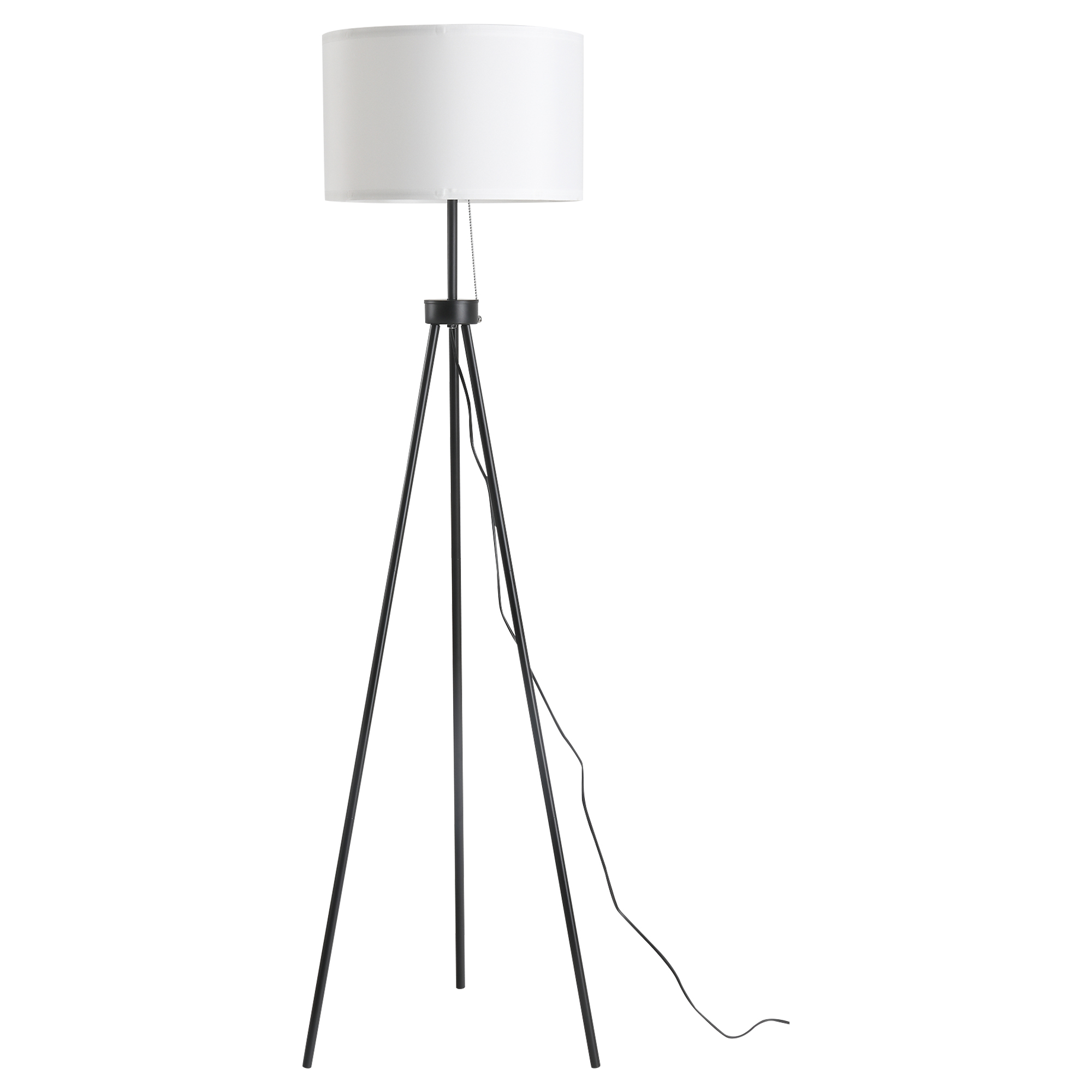 Stehlampe, Modernes Design Mit Fußschalter, 37 X 152 Cm, Schwarz Und Weiß