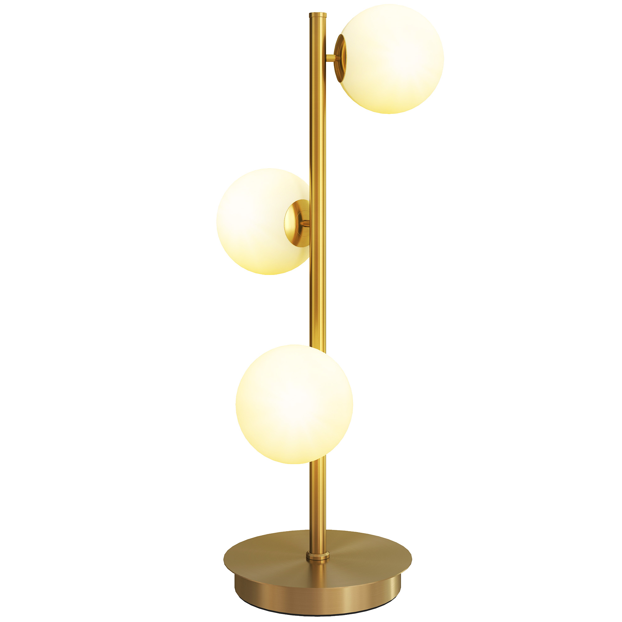 Tischlampe Mit Lampenschirm, 24 X 24 X 53 Cm, Messing