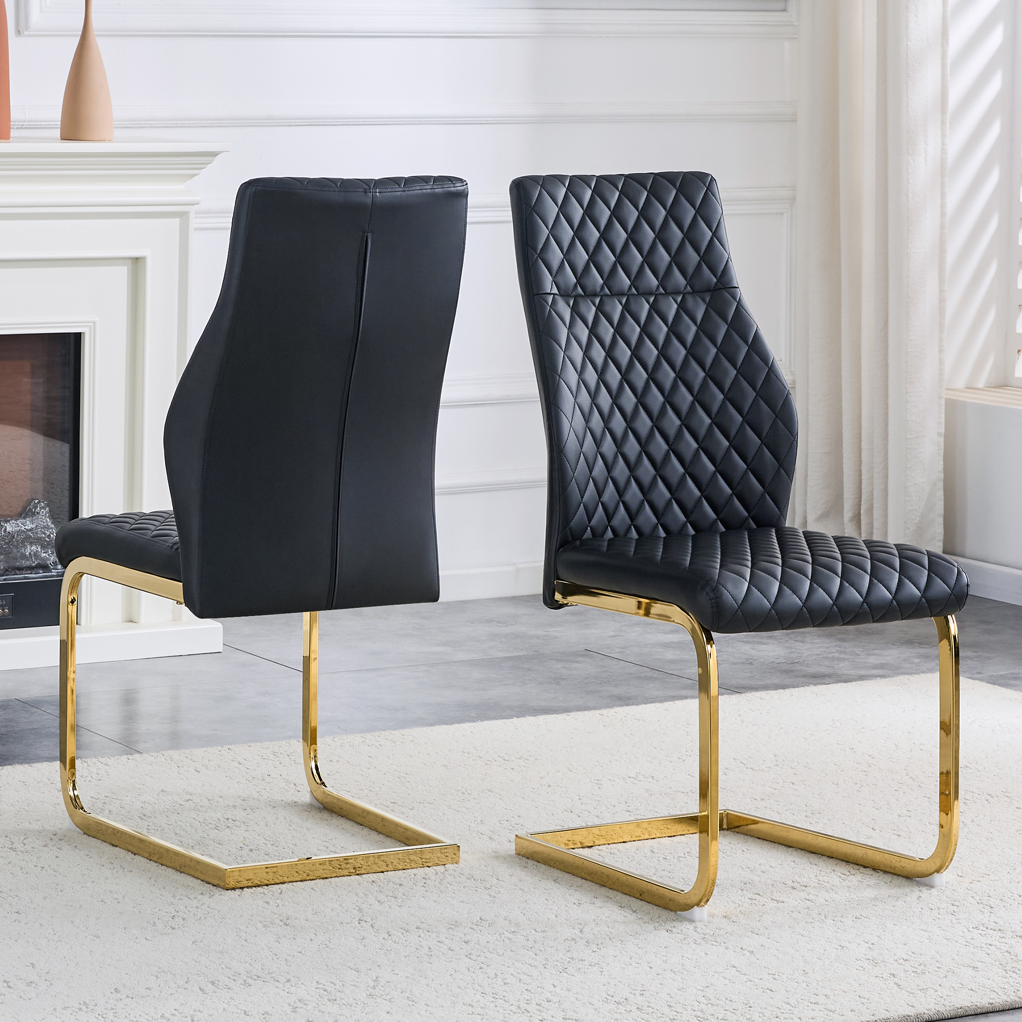 Bankkissen, 2er-set, 43 X 63 X 100 Cm, Schwarz Und Gold