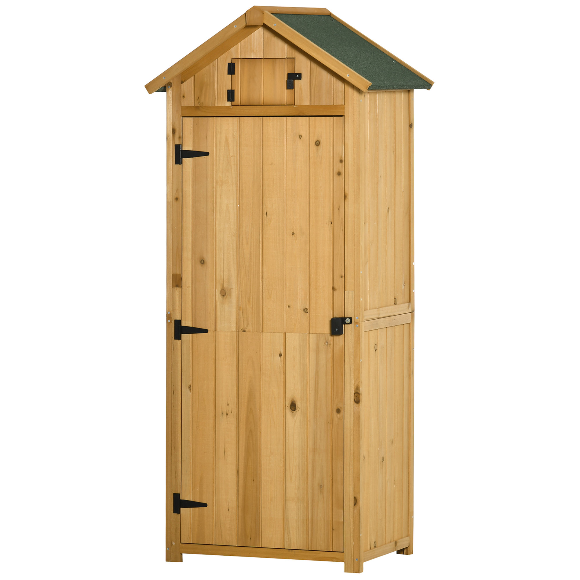 Gartenschrank, Mit Regalen, 77 X 54,2 X 179 Cm, Gelb, Grün