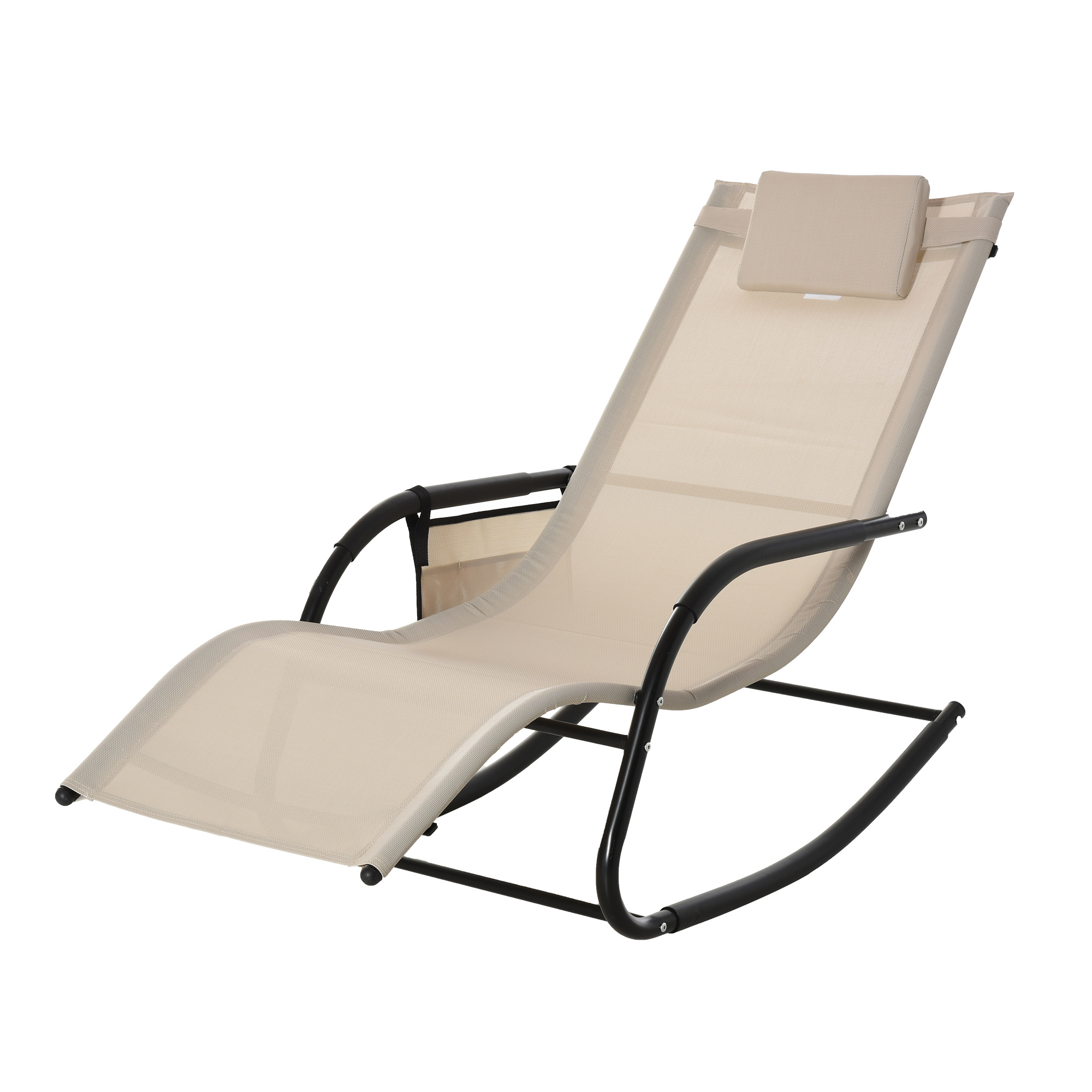 Gartensessel, Komfortable Und Umhüllende Sitzfläche, 150 X 62 X 88 Cm, Beige