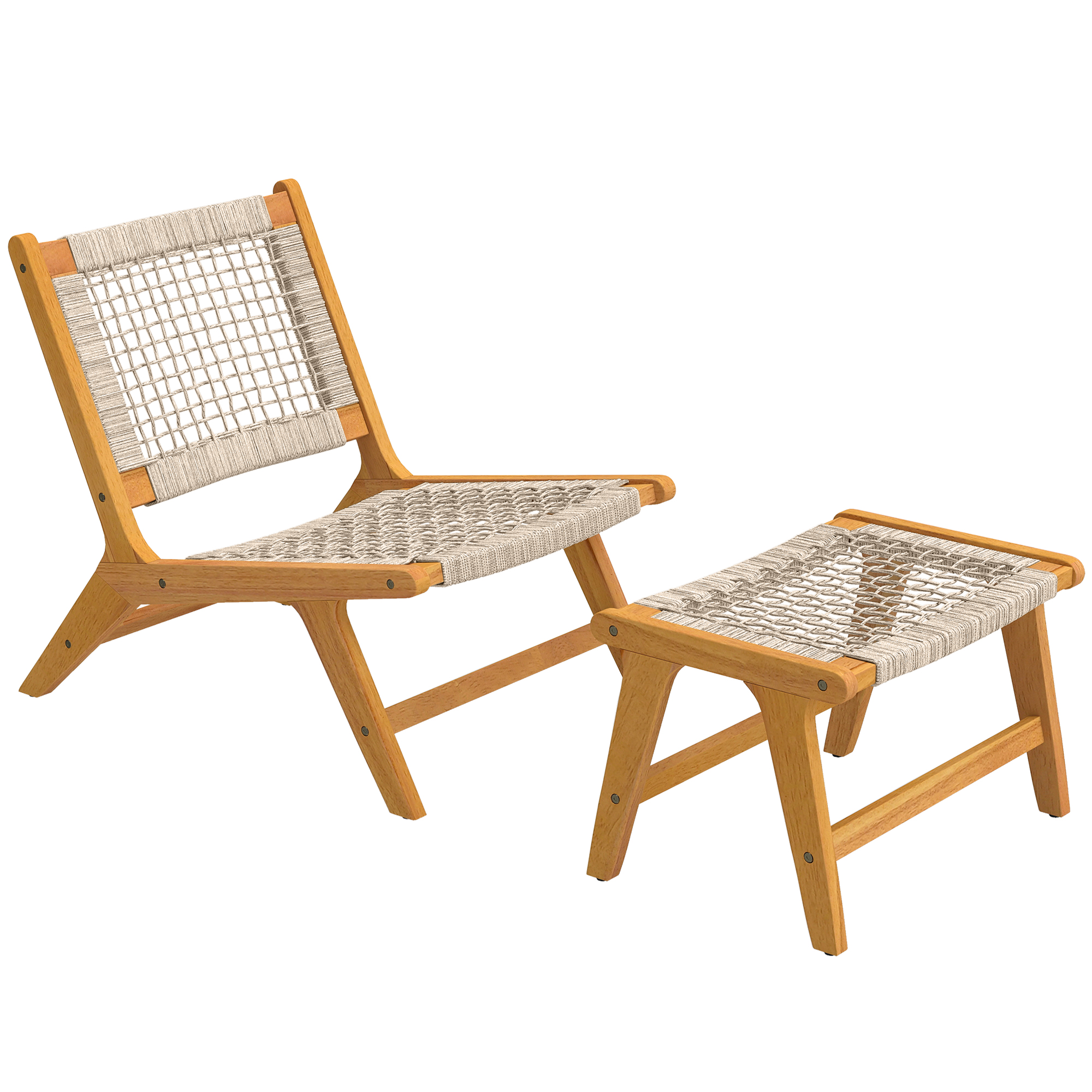 Gartenmöbelset, Verstellbar, 83 X 60 X 73,5 Cm, Beige