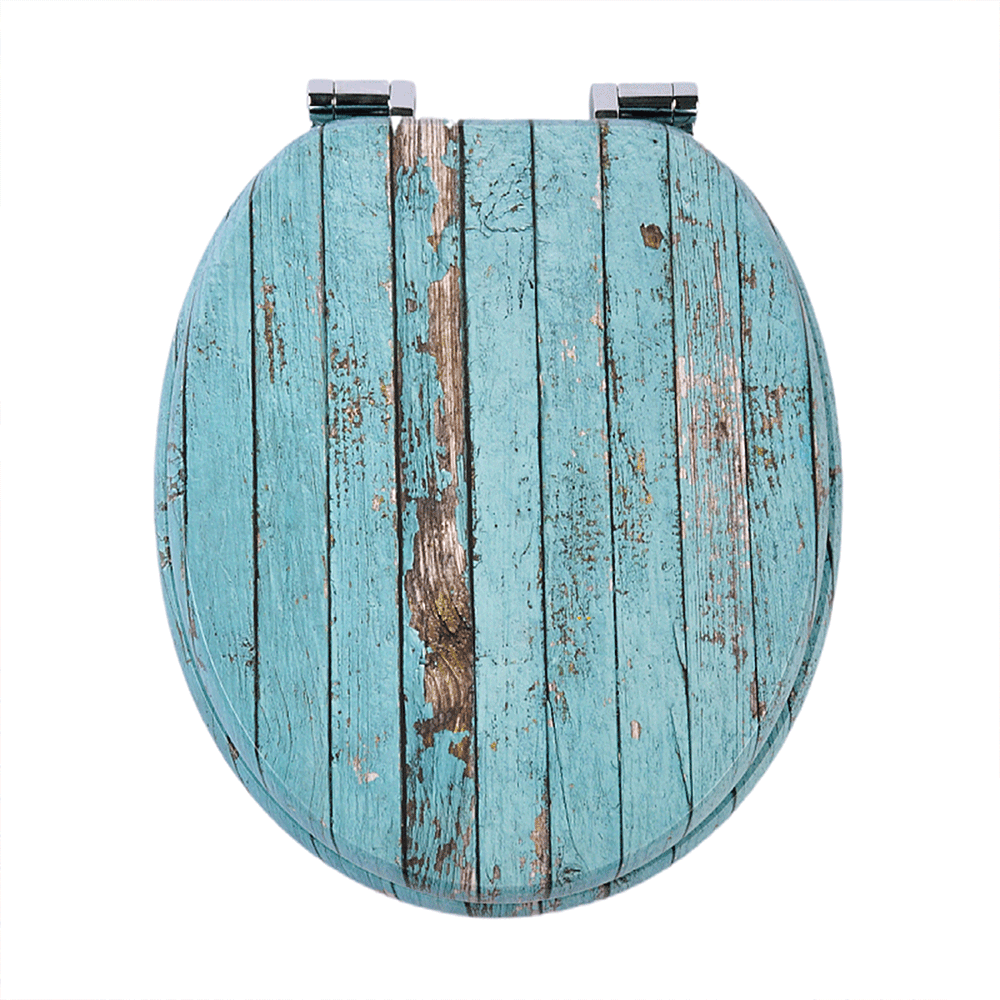 Wc-sitz, Mit Soft-close, 43 X 37 X 5 Cm, Blau