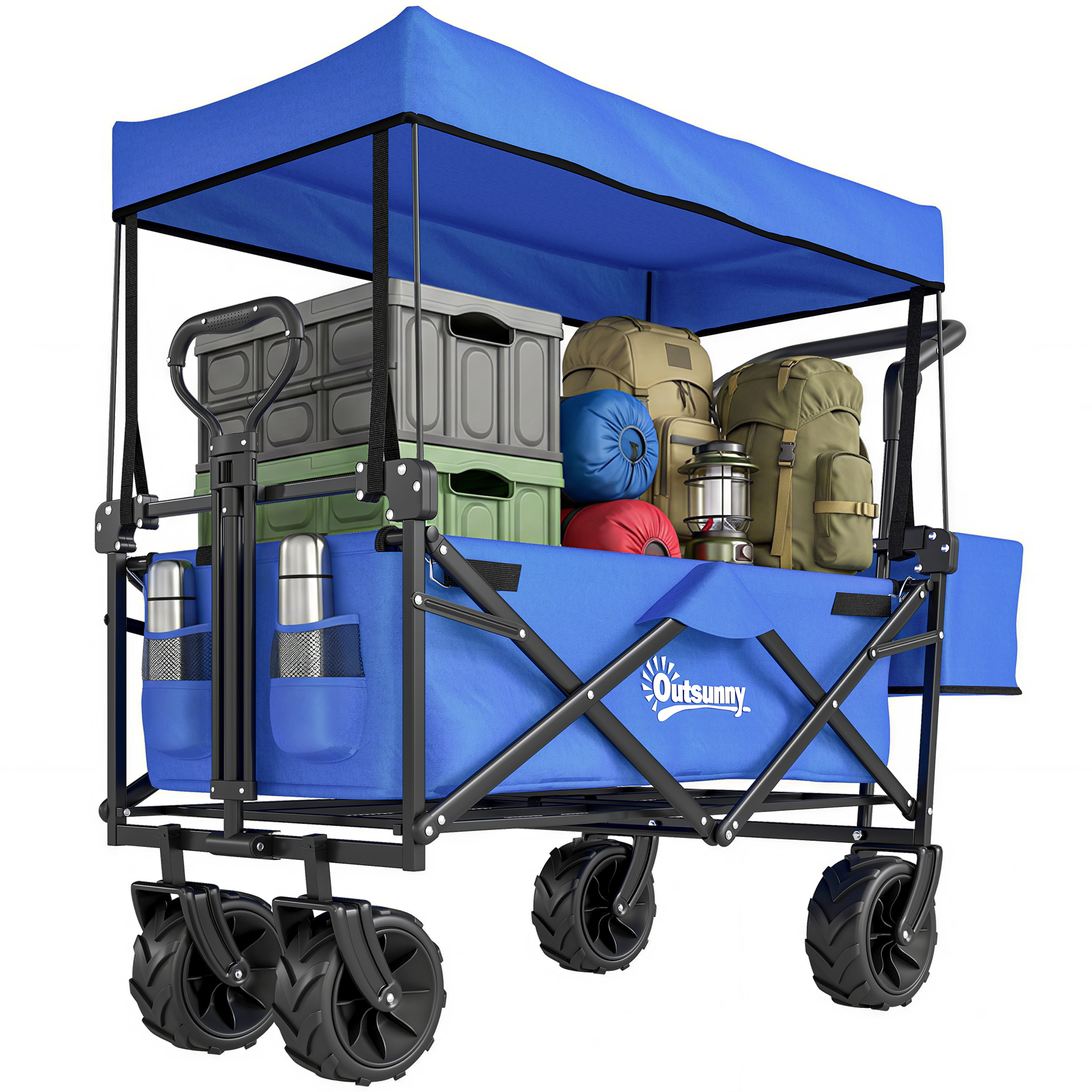 Klappbarer Wagen, 117 X 55 X 98 Cm, Blau
