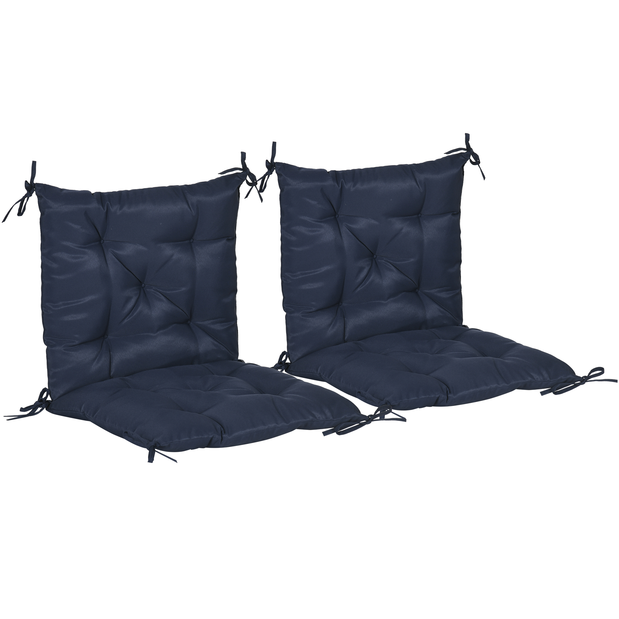 Set Sitzkissen, Dicke Und Weiche Polsterung, 98 X 50 X 8 Cm, Blau