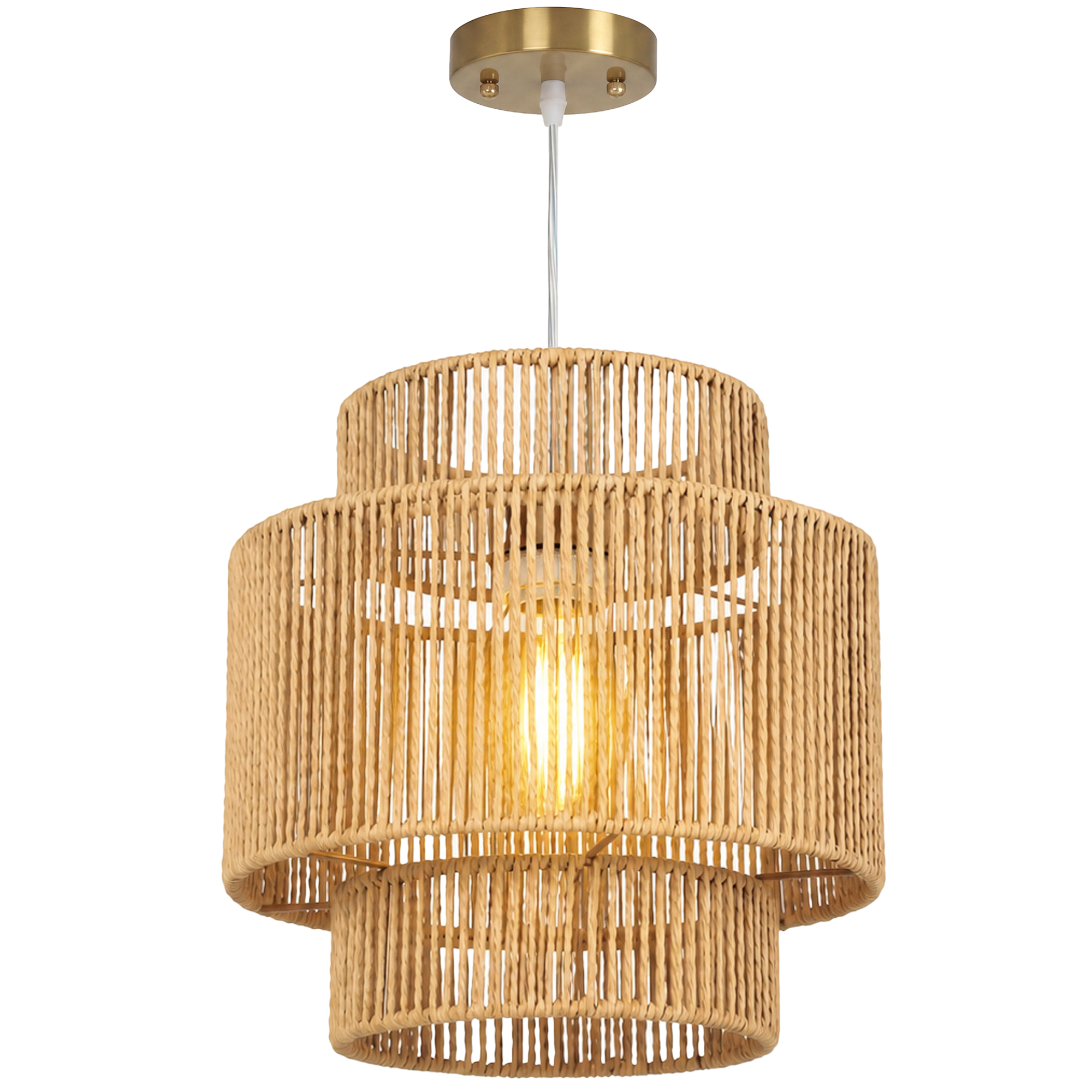 Designer-hängelampe, Höhenverstellbar, 30 X 30 X 30 Cm, Braun