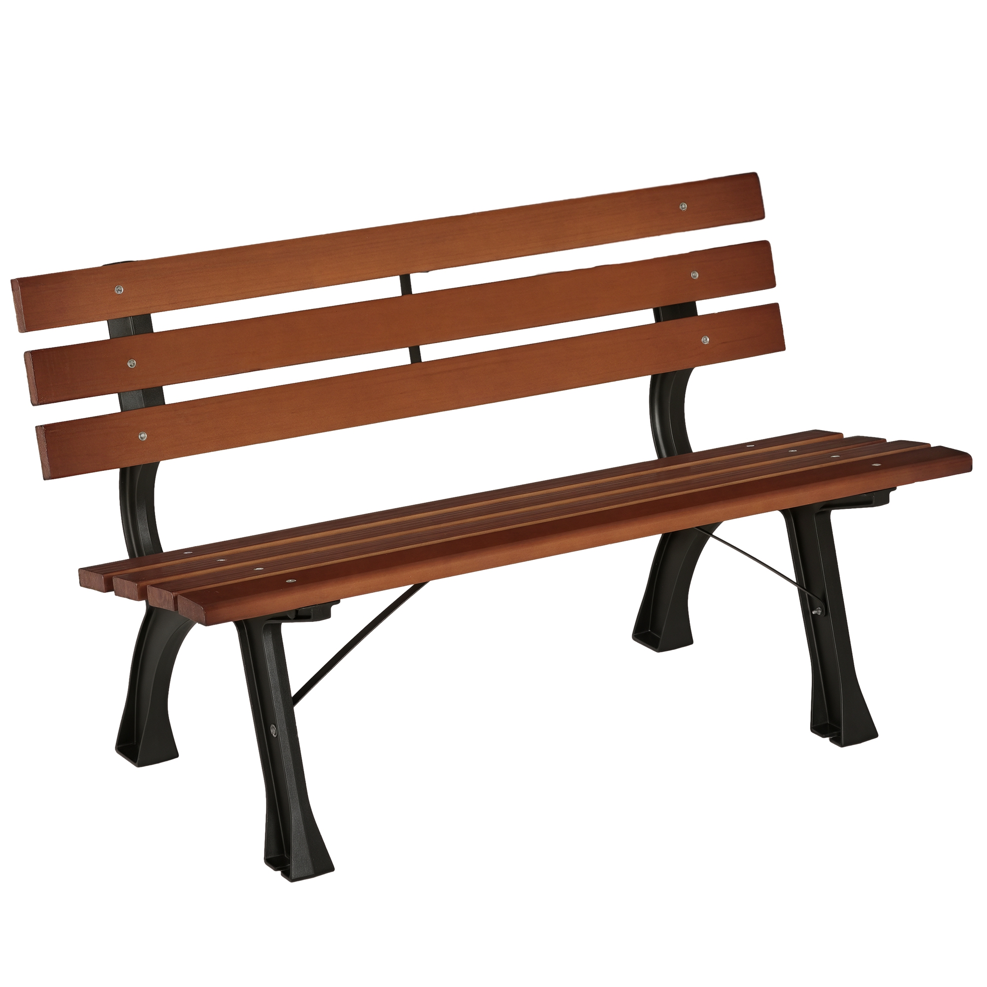 Gartenbank, Für 2 Personen, 120 X 57 X 70 Cm, Kaffee