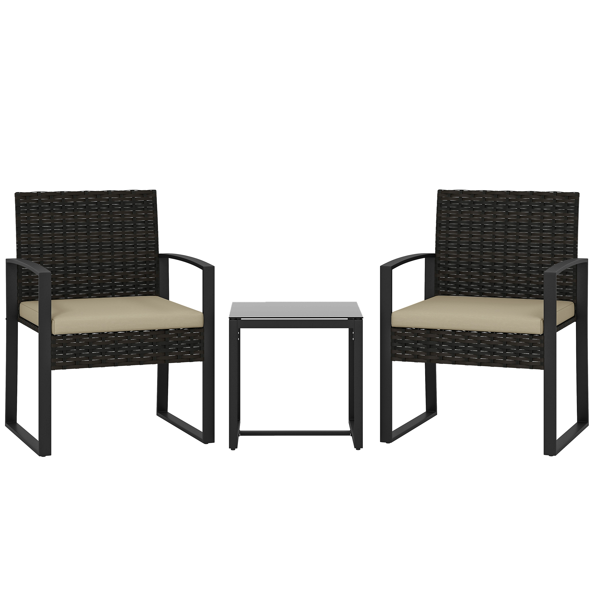 Gartenmöbelset, Tisch- Und Stuhlset, 58 X 55 X 76 Cm, Braun