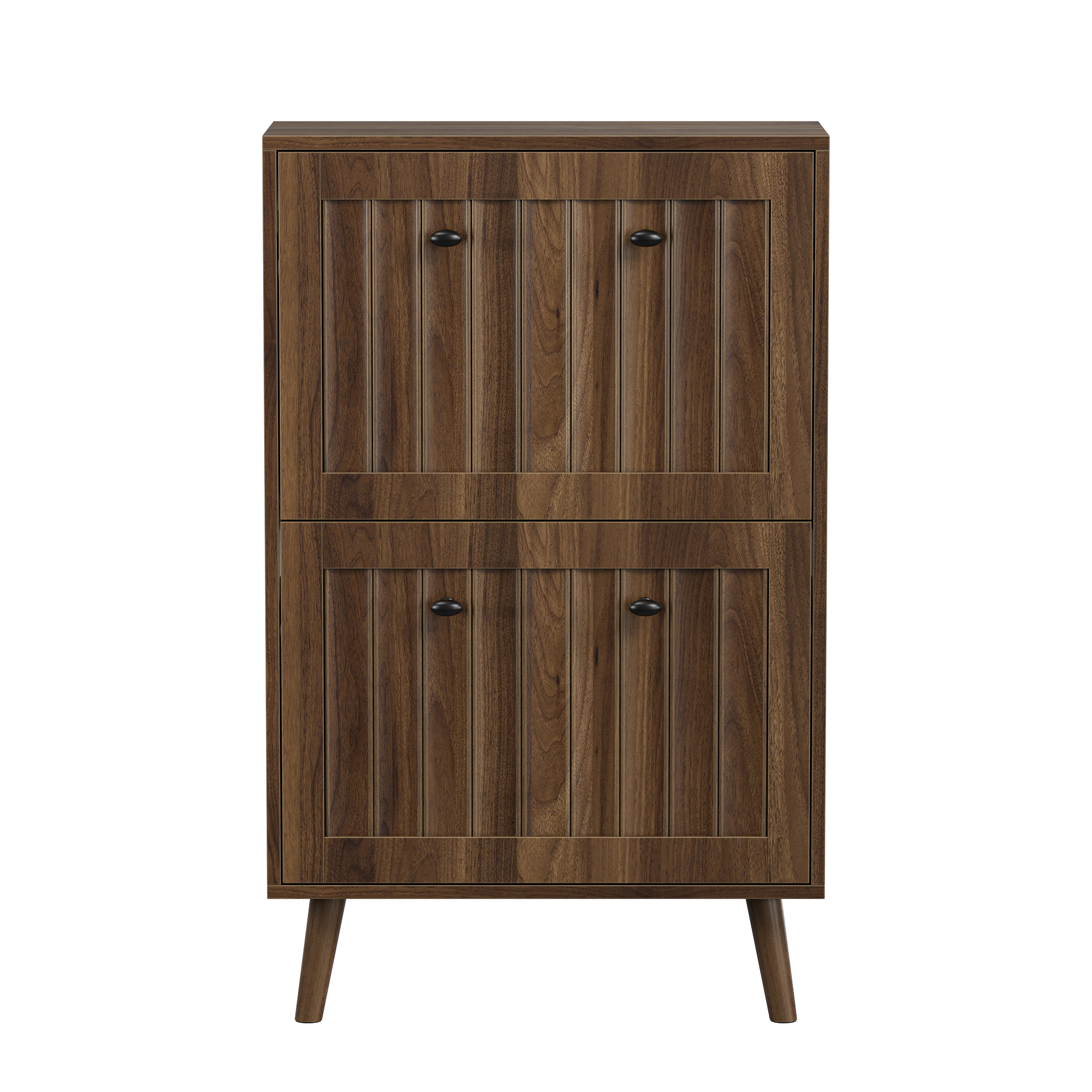 Schuhschrank, Kompakt, 60 X 24 X 95 Cm, Nussbaum