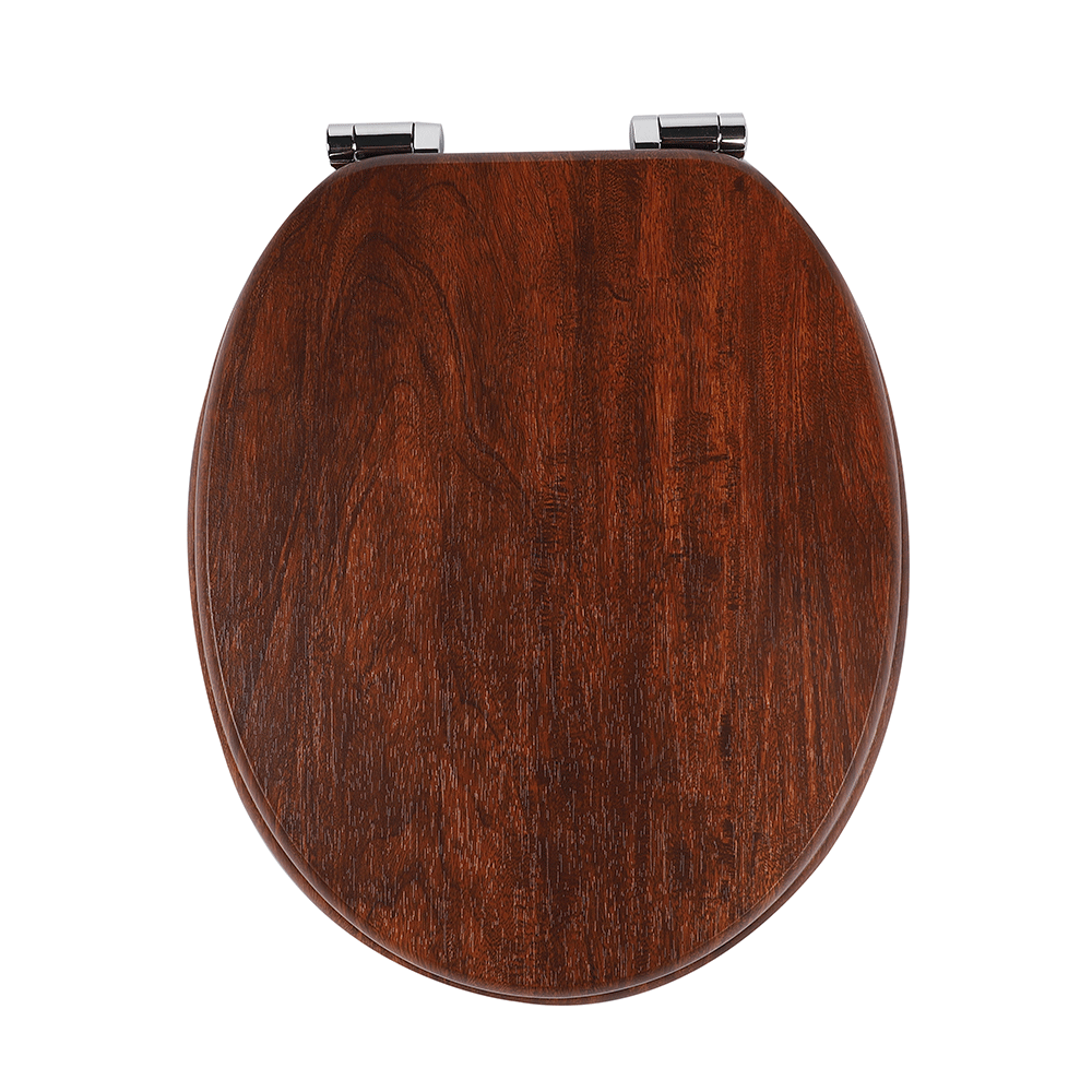 Wc-sitz, Mit Soft-close, 43 X 37 X 5 Cm, Braune Eiche