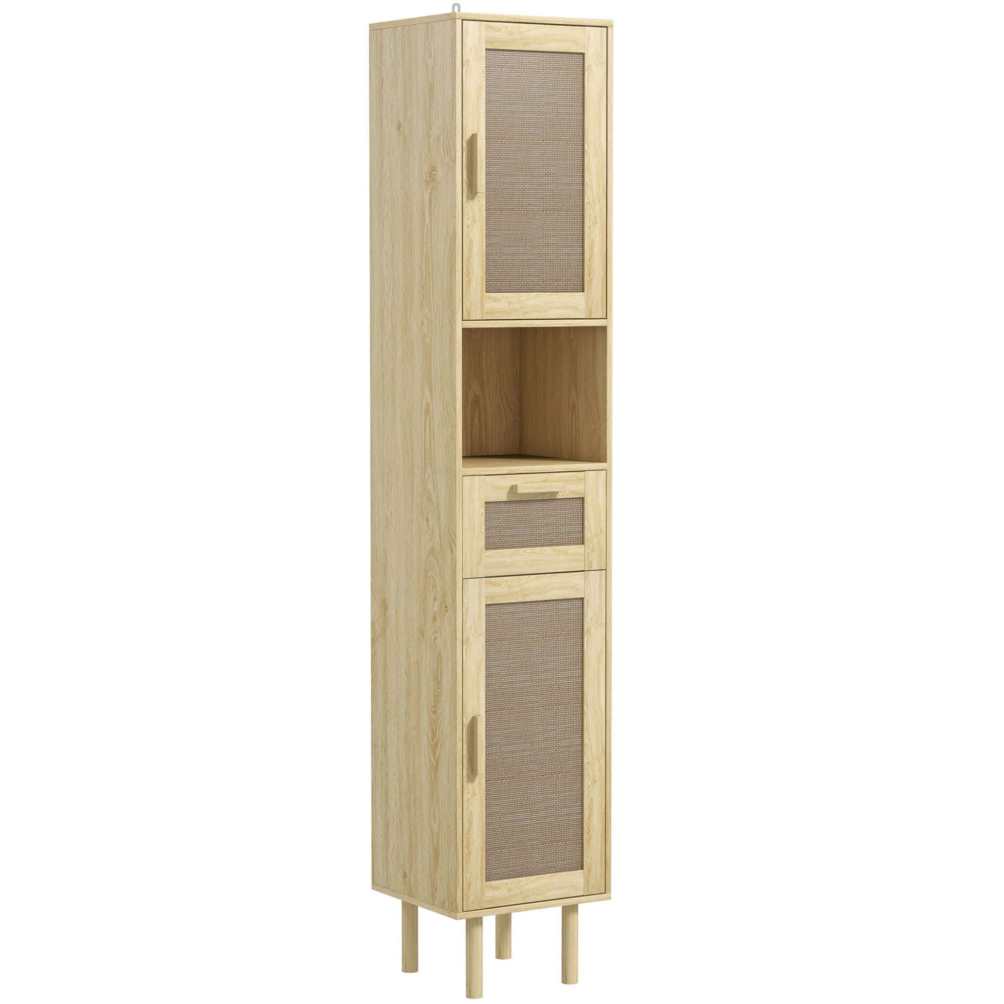 Badezimmermöbel, Rattan-front, 32 X 30 X 170, Eiche
