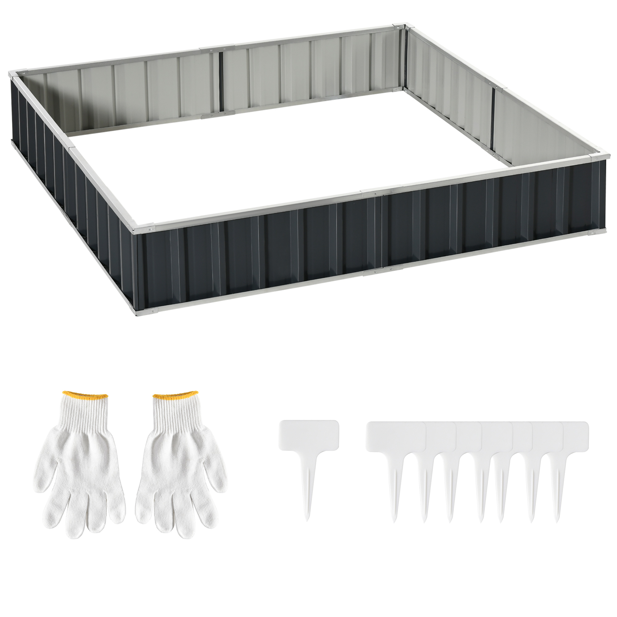 Hochbeet, Ohne Boden Für Optimale Drainage, 258 X 90 X 30 Cm, Dunkelgrau