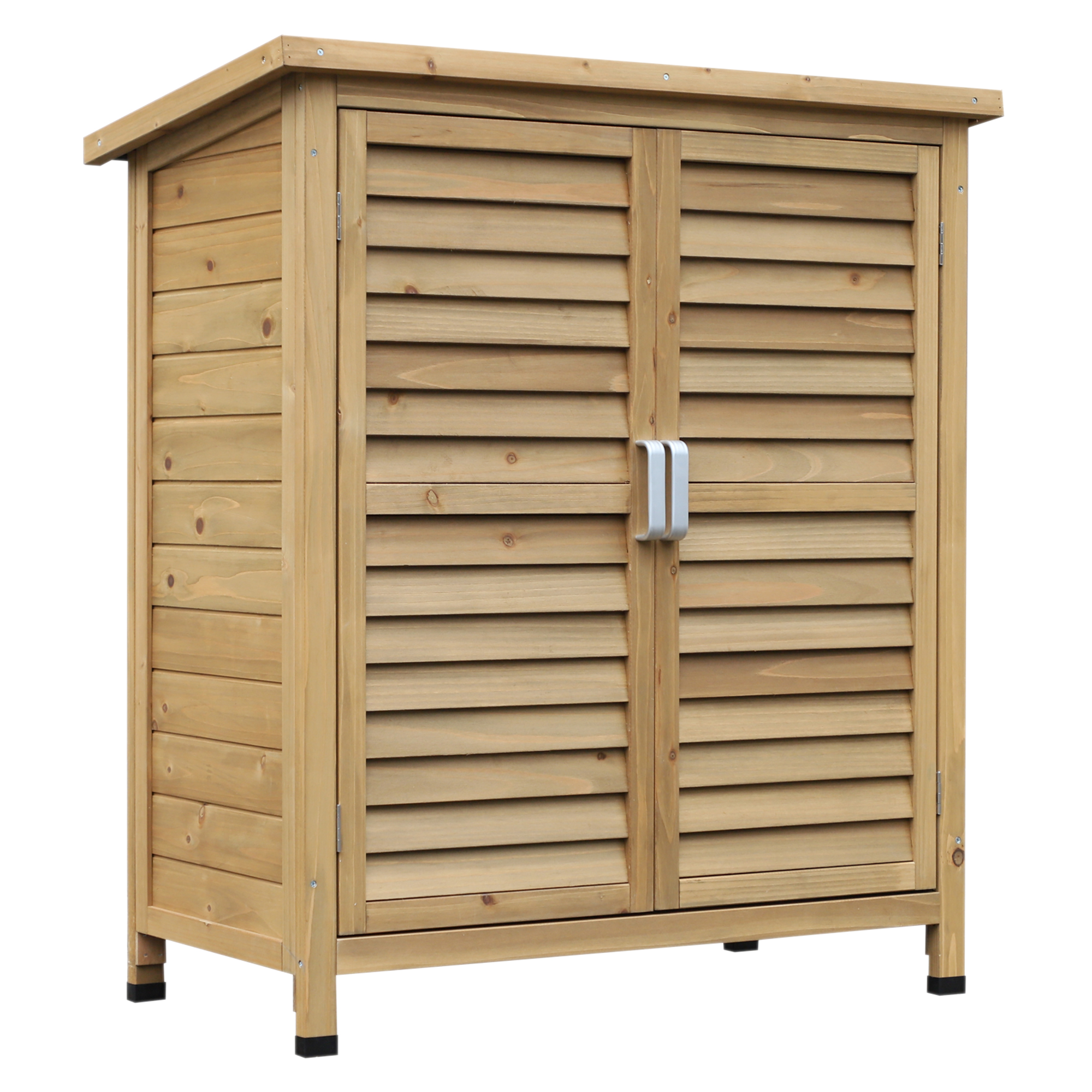 Gartenschrank, Geräteschuppen Mit Zwei Türen, 87 X 46,5 X 96,5 Cm, Gelb