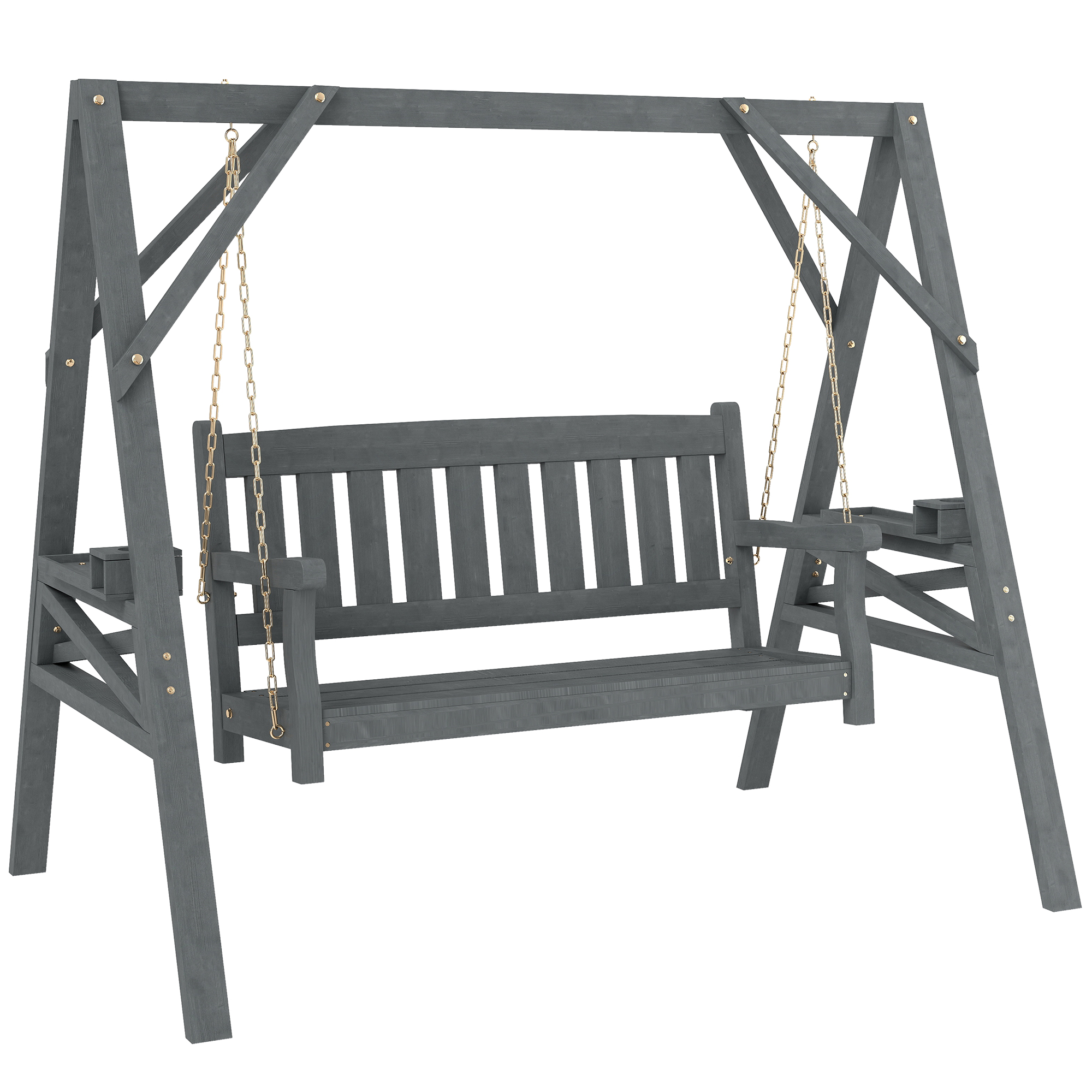 Garten-hängesessel, Mit Kissen, 183 X 120 X 160 Cm, Grau