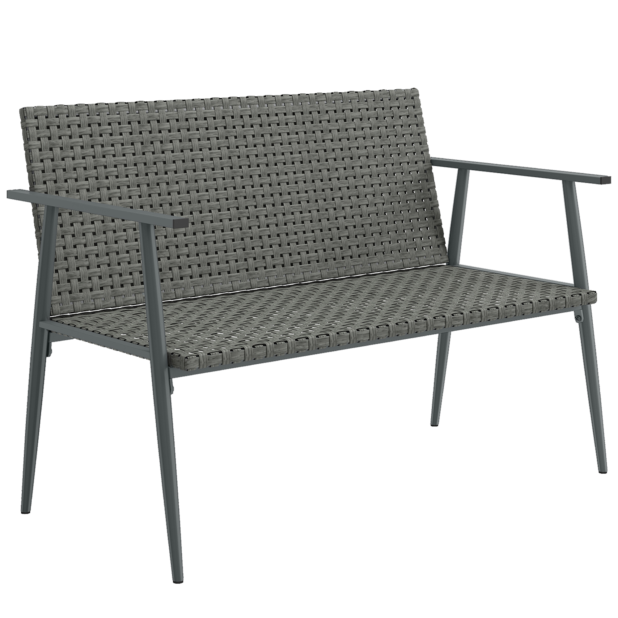 Gartenbank, Mit Rückenlehne, 110 X 58 X 78 Cm, Grau