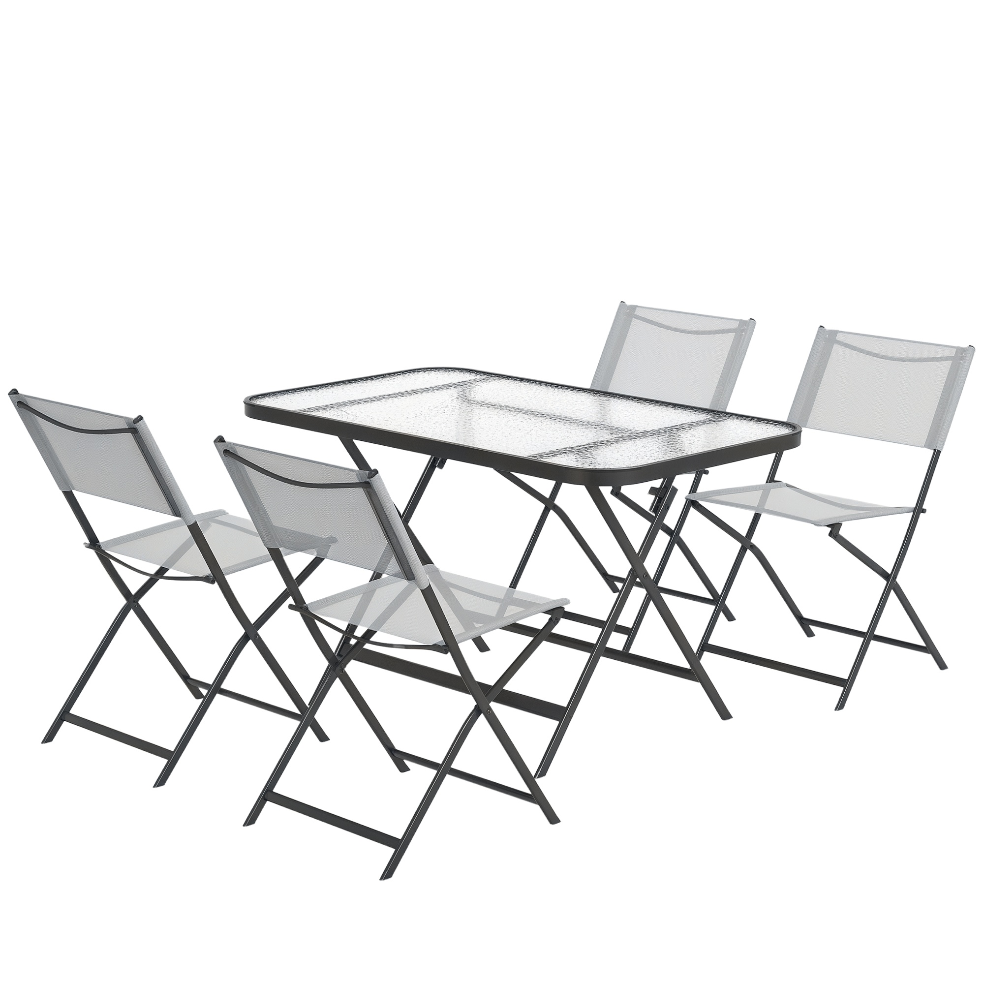 Gartenmöbelset, Mit Kissen, 102 X 70 X 70 Cm, Grau
