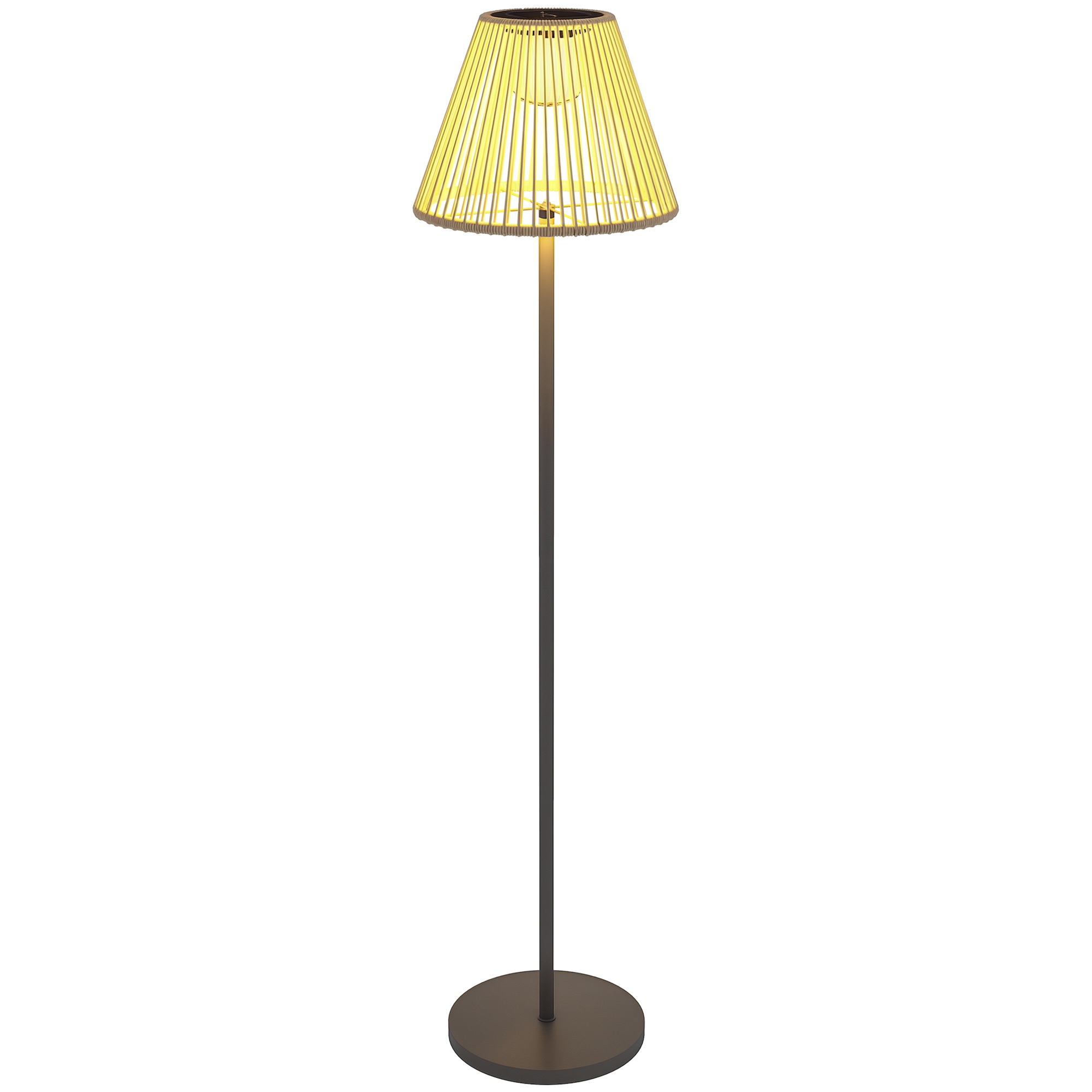 Solar-gartenlampe, 33 X 33 X 135 Cm, Grau