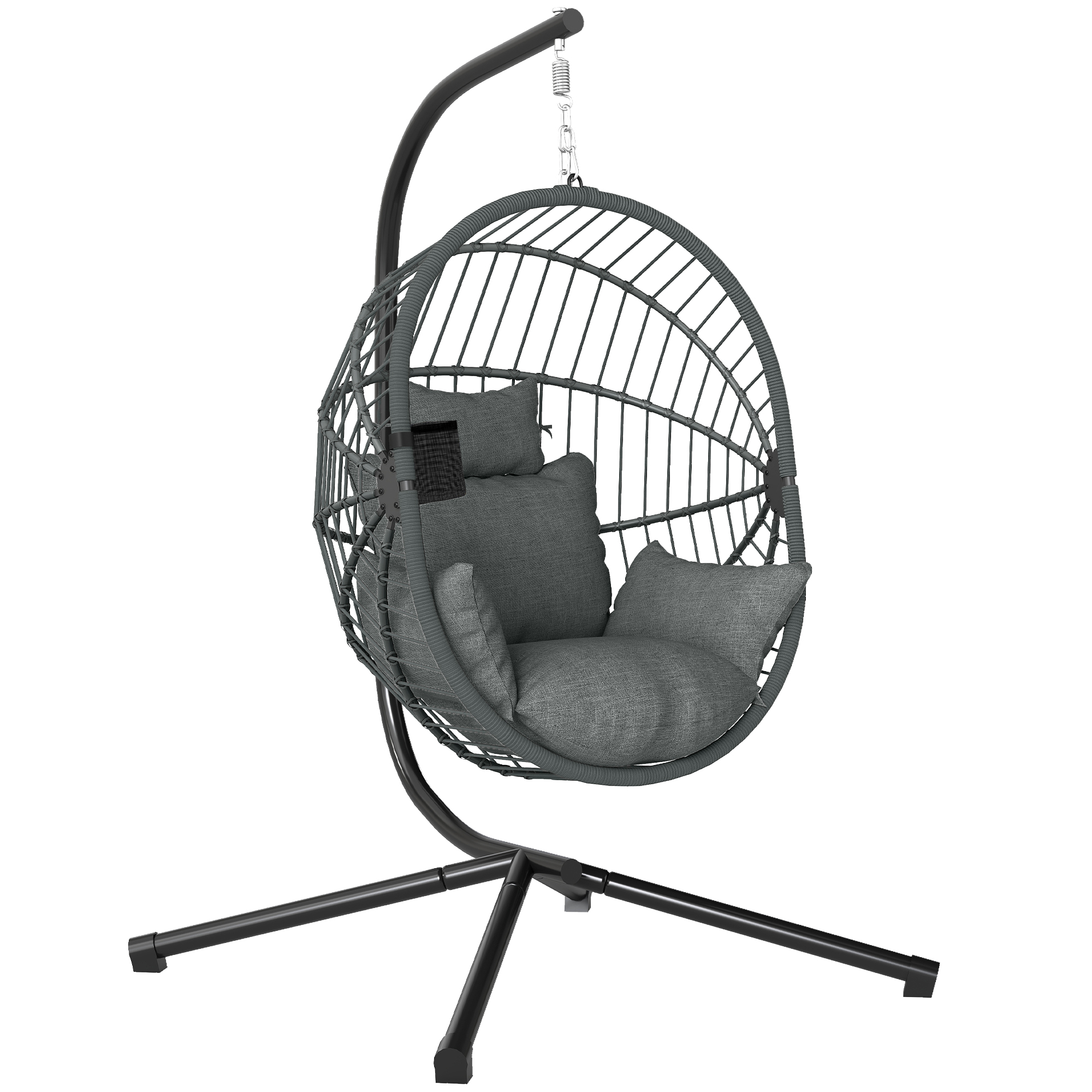 Gartensessel, Komfortable Und Umhüllende Sitzfläche, 120 X 106 X 188 Cm, Grau