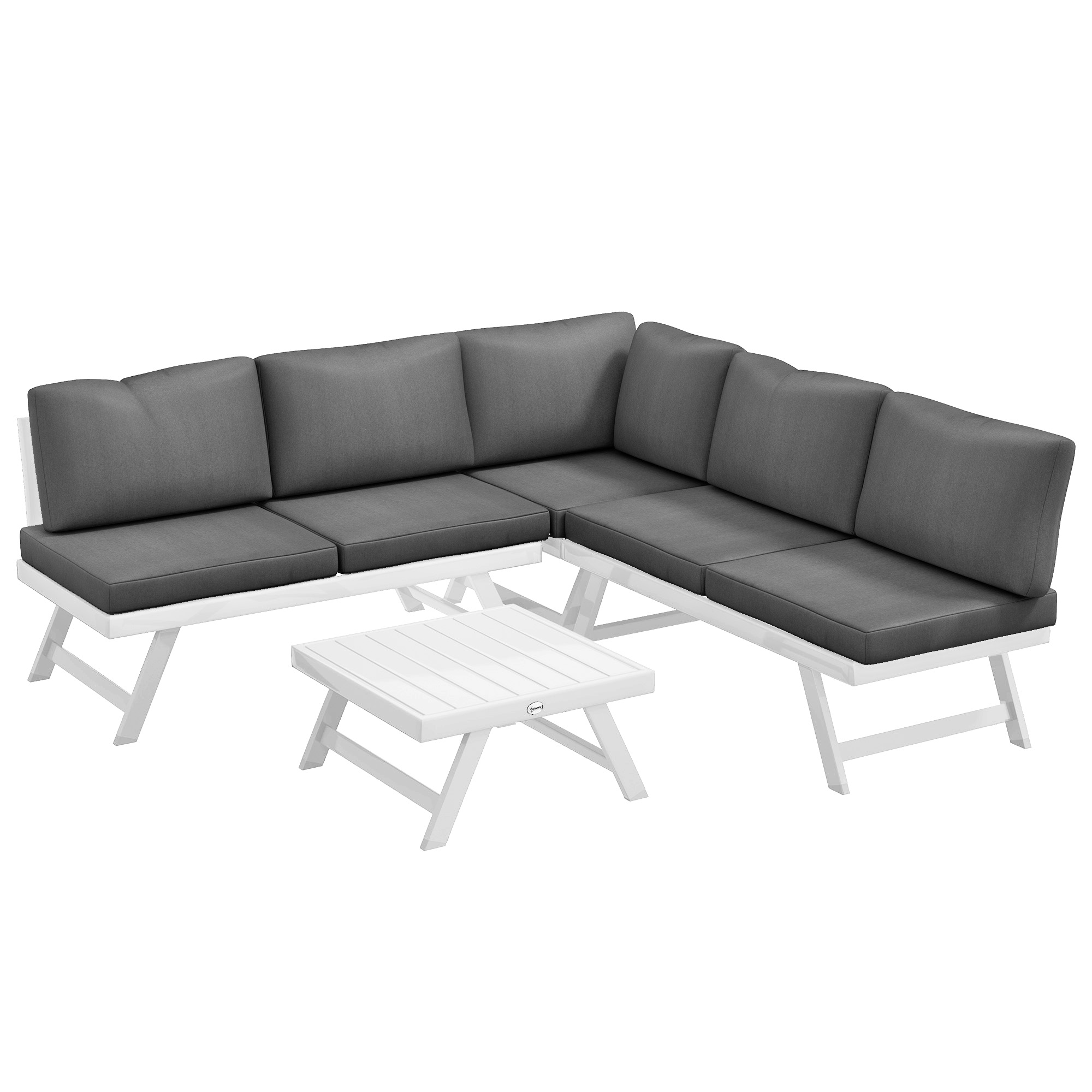 Gartenmöbelset, Robust, 115 X 61 X 65 Cm, Grau