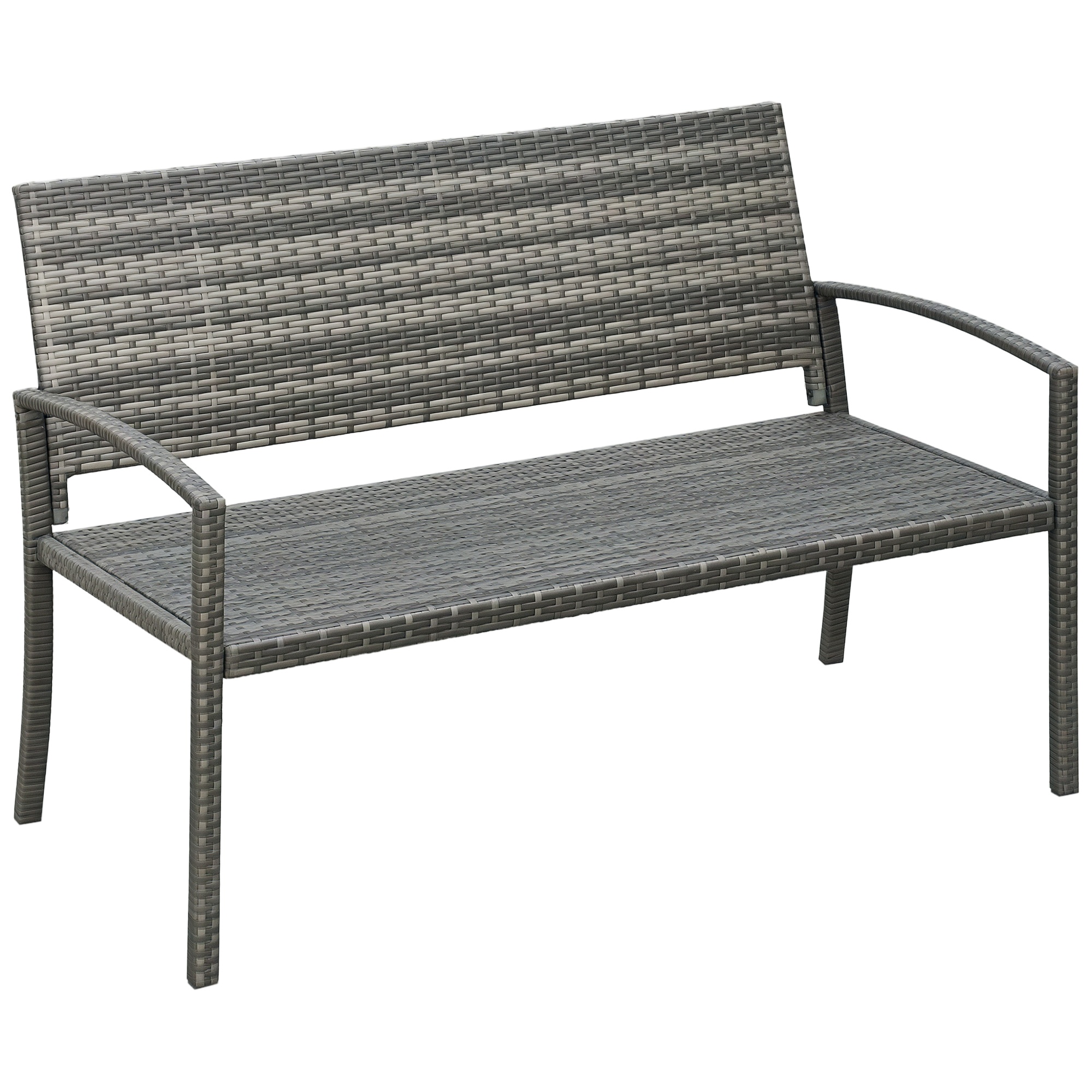 Gartenmöbelset, 2 Sitzer, 122 X 60 X 85 Cm, Grau