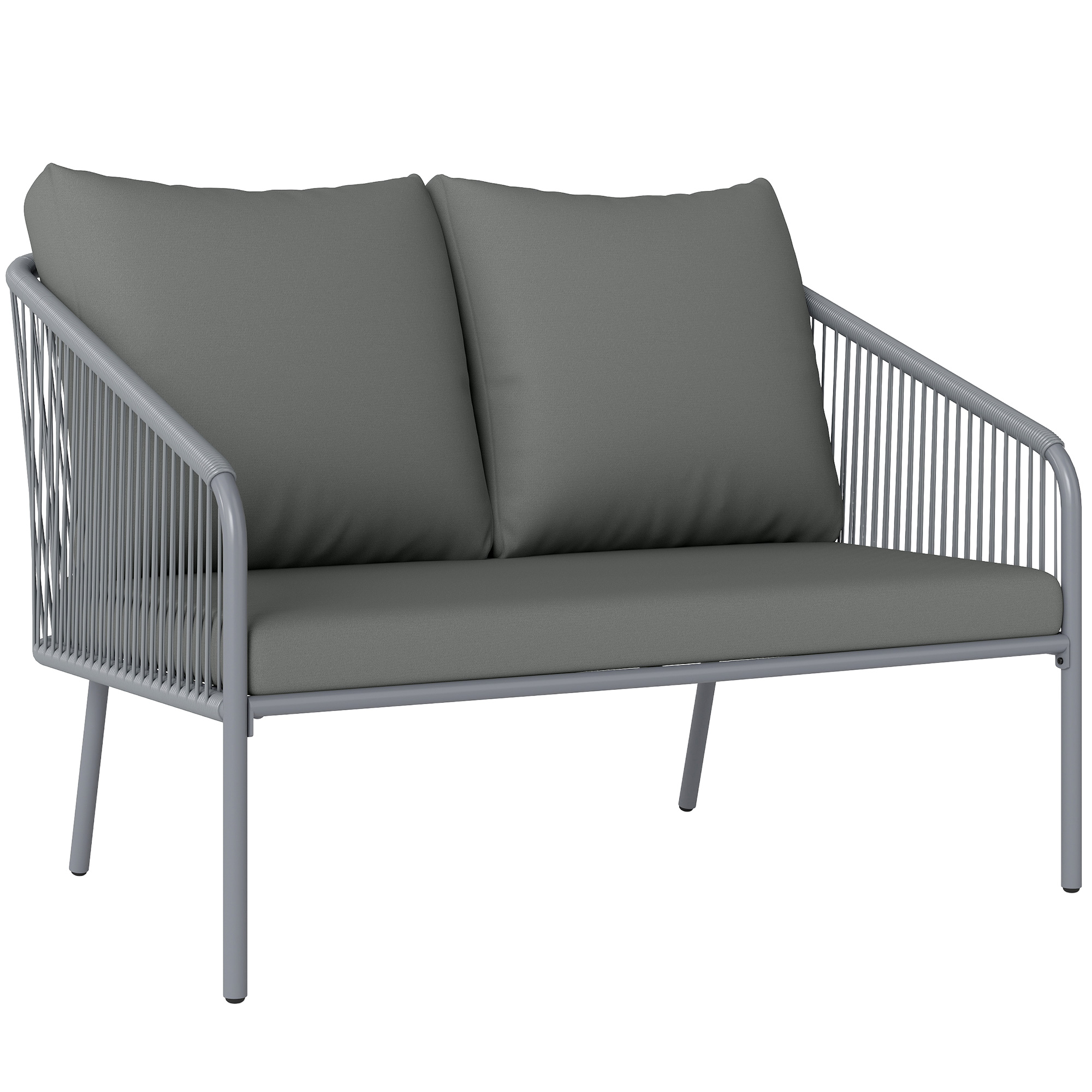 Gartensofa, Für Den Außenbereich, 112 X 72 X 76 Cm, Grau