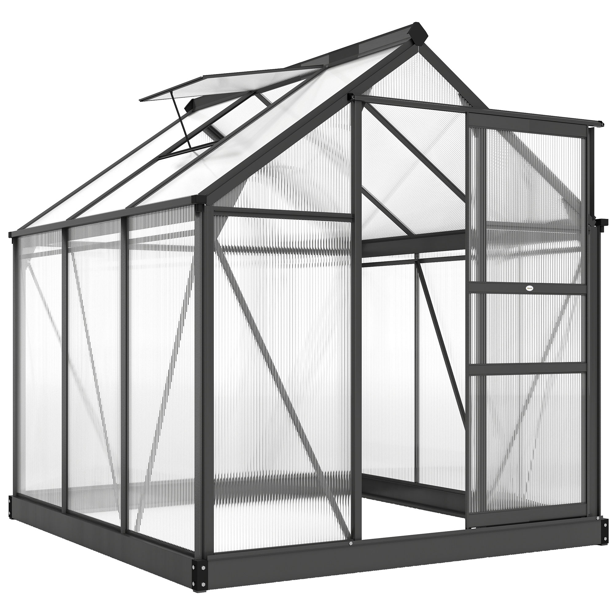 Gewächshaus, 482,6 X 487,68 X 510,54 Cm, Grau