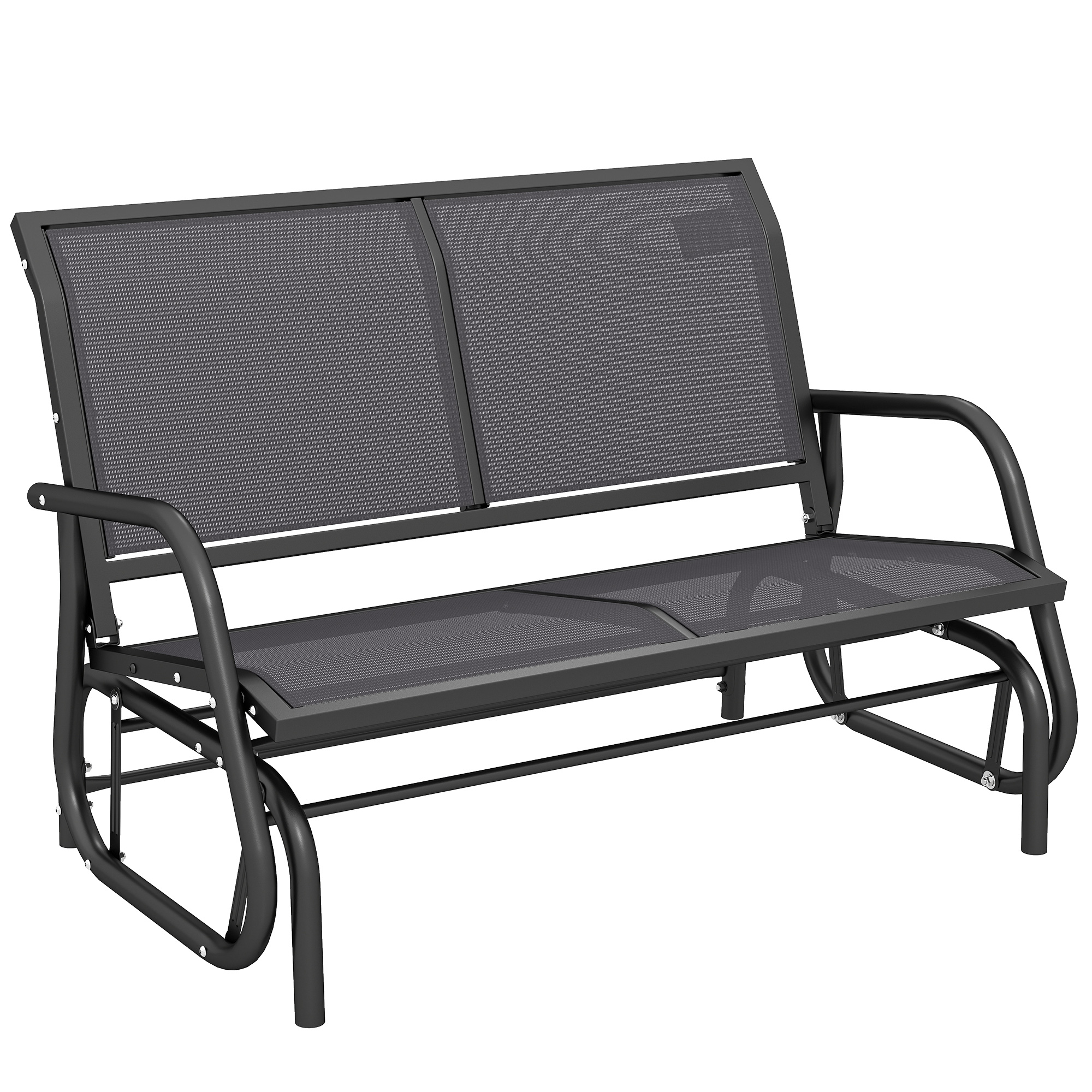 Garten-schaukelbank 2 Plätze, Ergonomische Rückenlehne, 304,8 X 177,8 X 215,9 Cm, Grau
