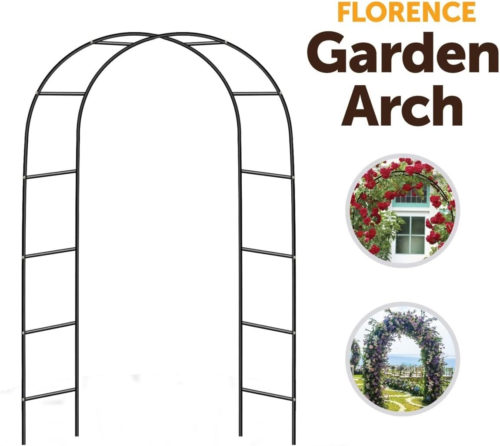 Gartenbogen, Für Kletterpflanzen, 54,4 X 20,3 X 4,4 Cm, Antikgrau