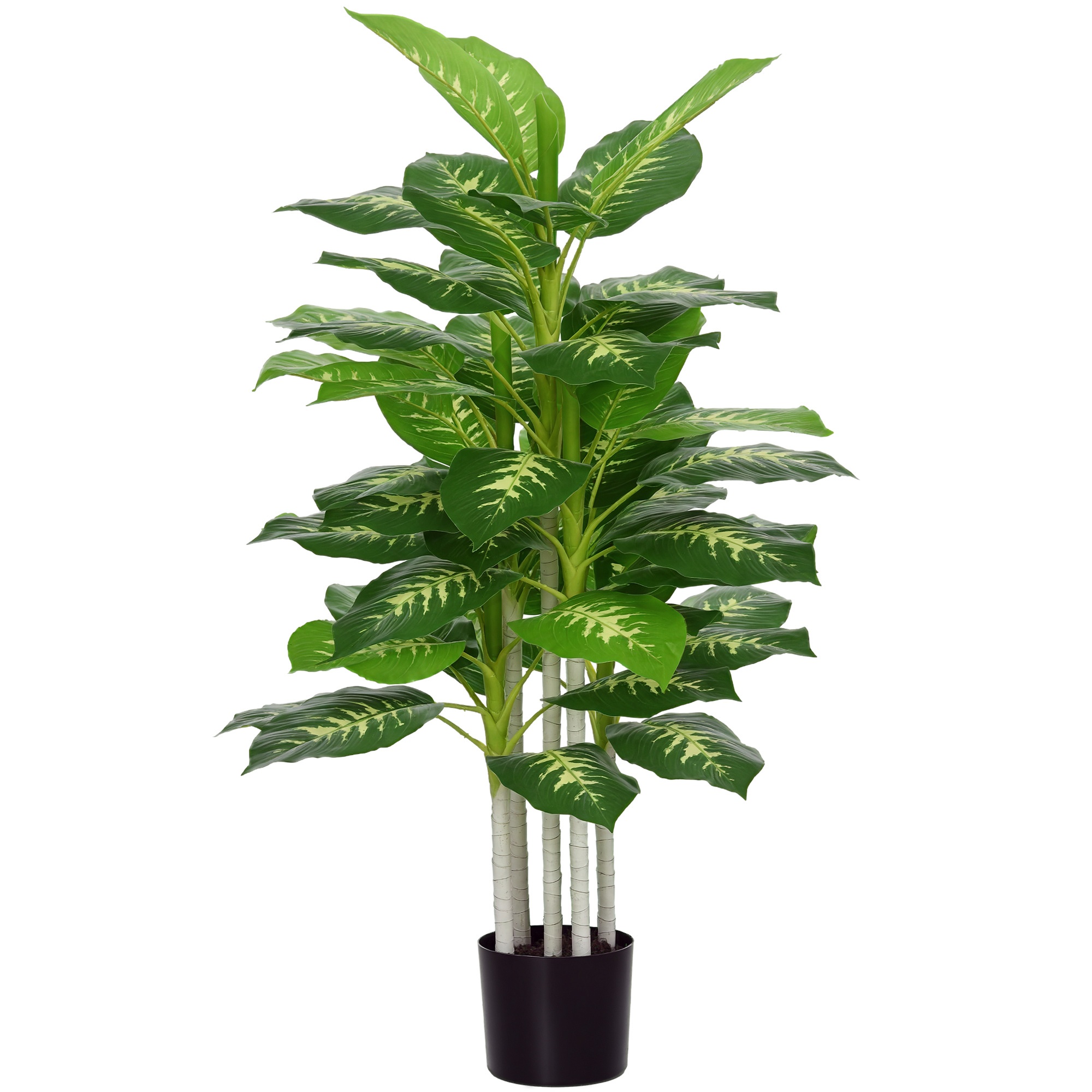 Künstliche Calathea, Zementtopf, 53 Blätter, 17 X 17 X 120 Cm, Grün