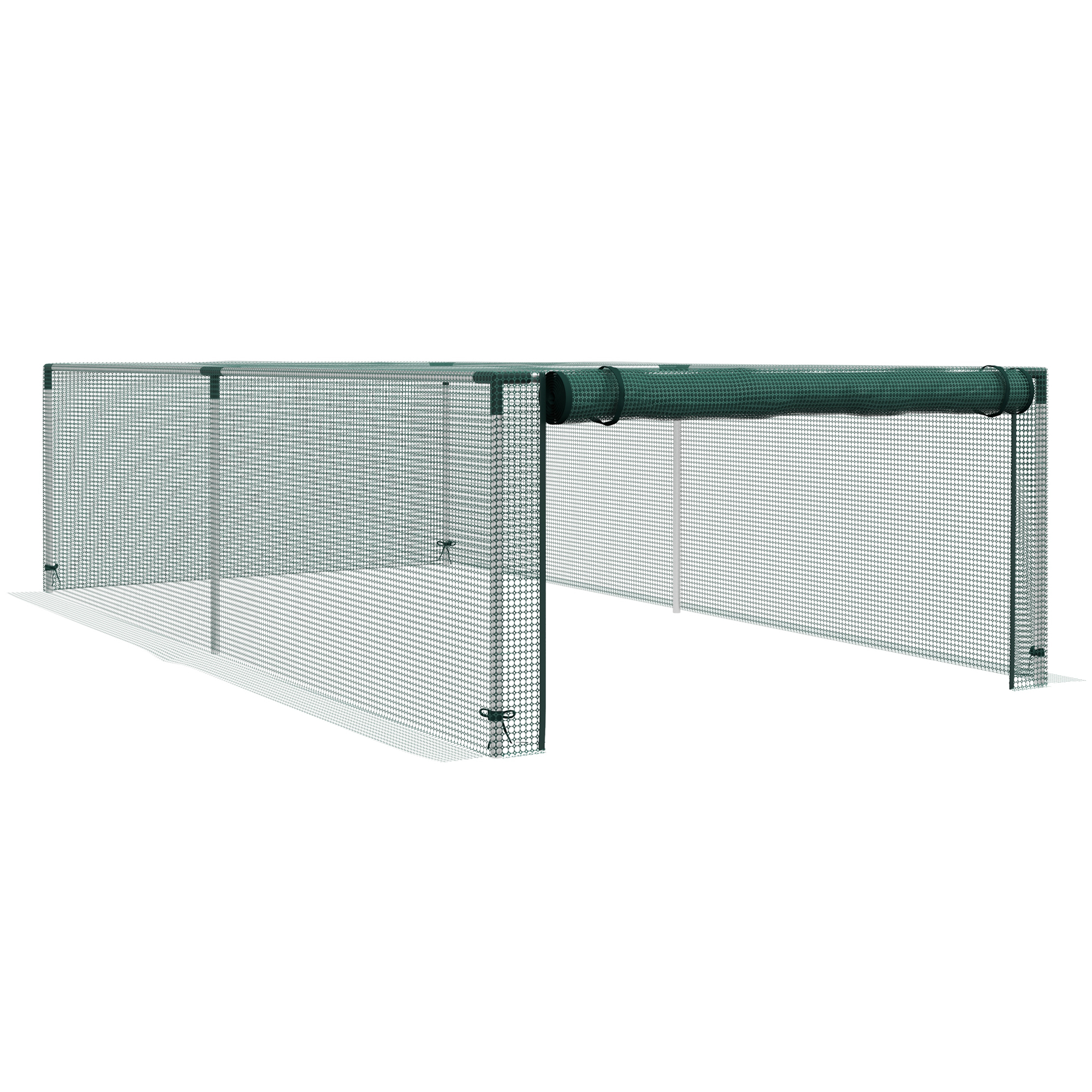 Gewächshaus, Mit Rolltor, 125 X 248 X 62,5 Cm, Grün