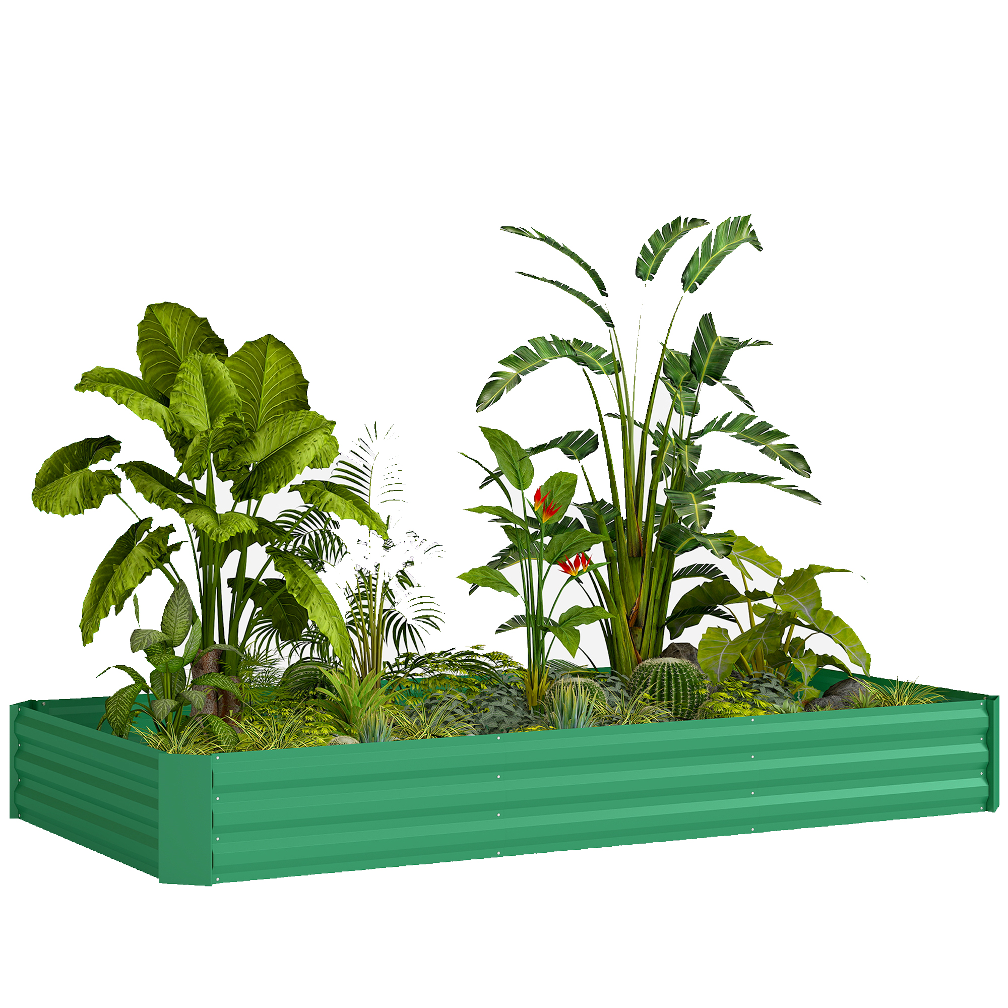 Hochbeet, Erhöhte Struktur, 240 X 120 X 30 Cm, Grün