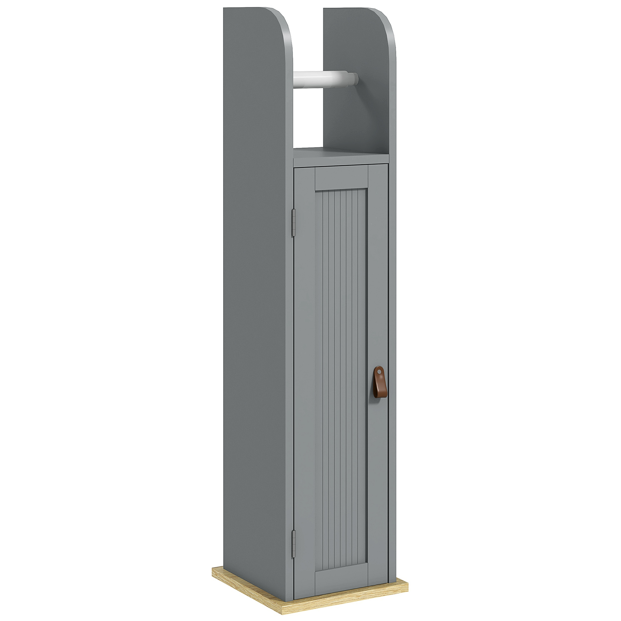 Toilettenpapierhalter, Mit Schrank Und Regalen, 20 X 20 X 80 Cm, Hellgrau