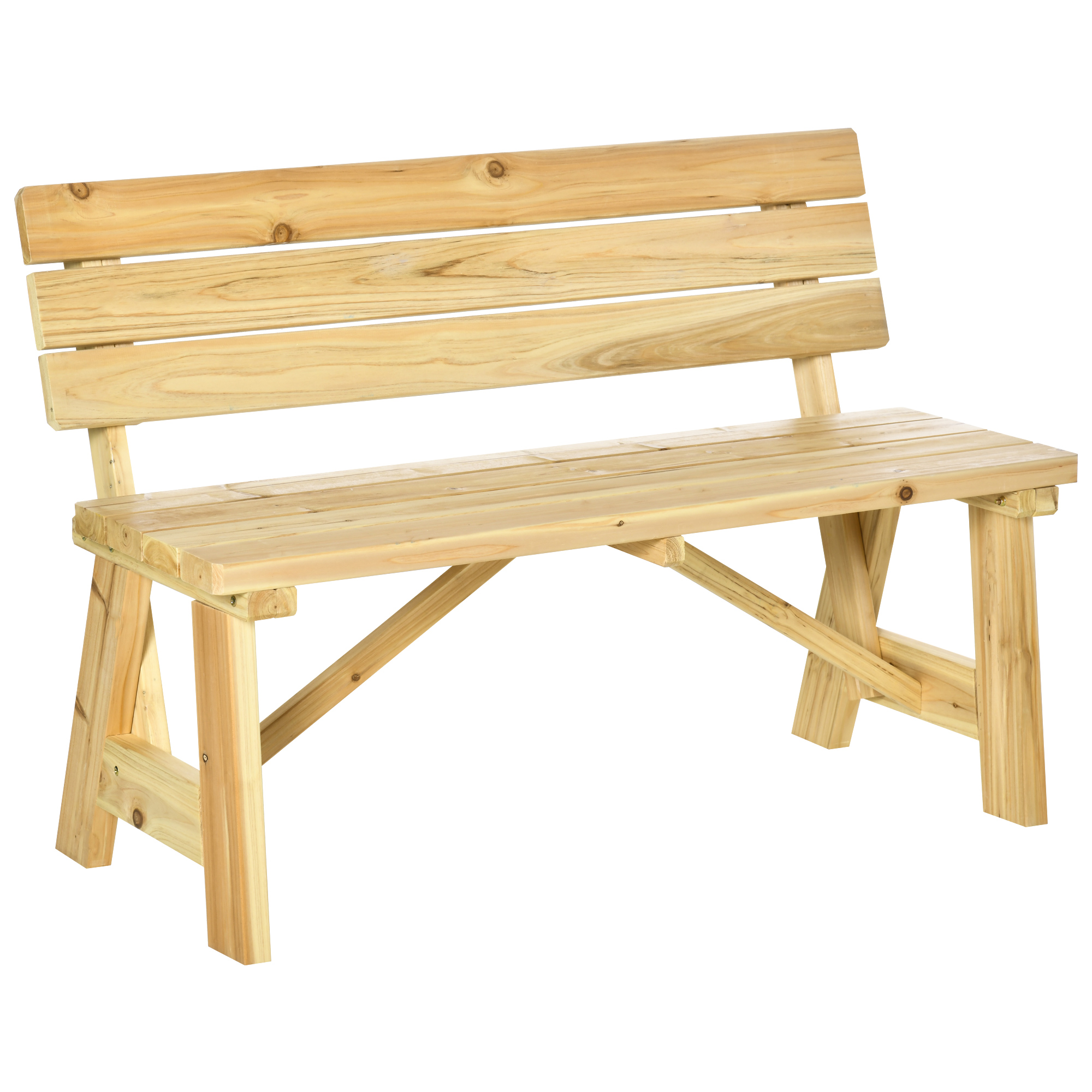 Gartenbank, Wetterfest, 2 Sitzer, 116 X 56 X 80 Cm, Natur