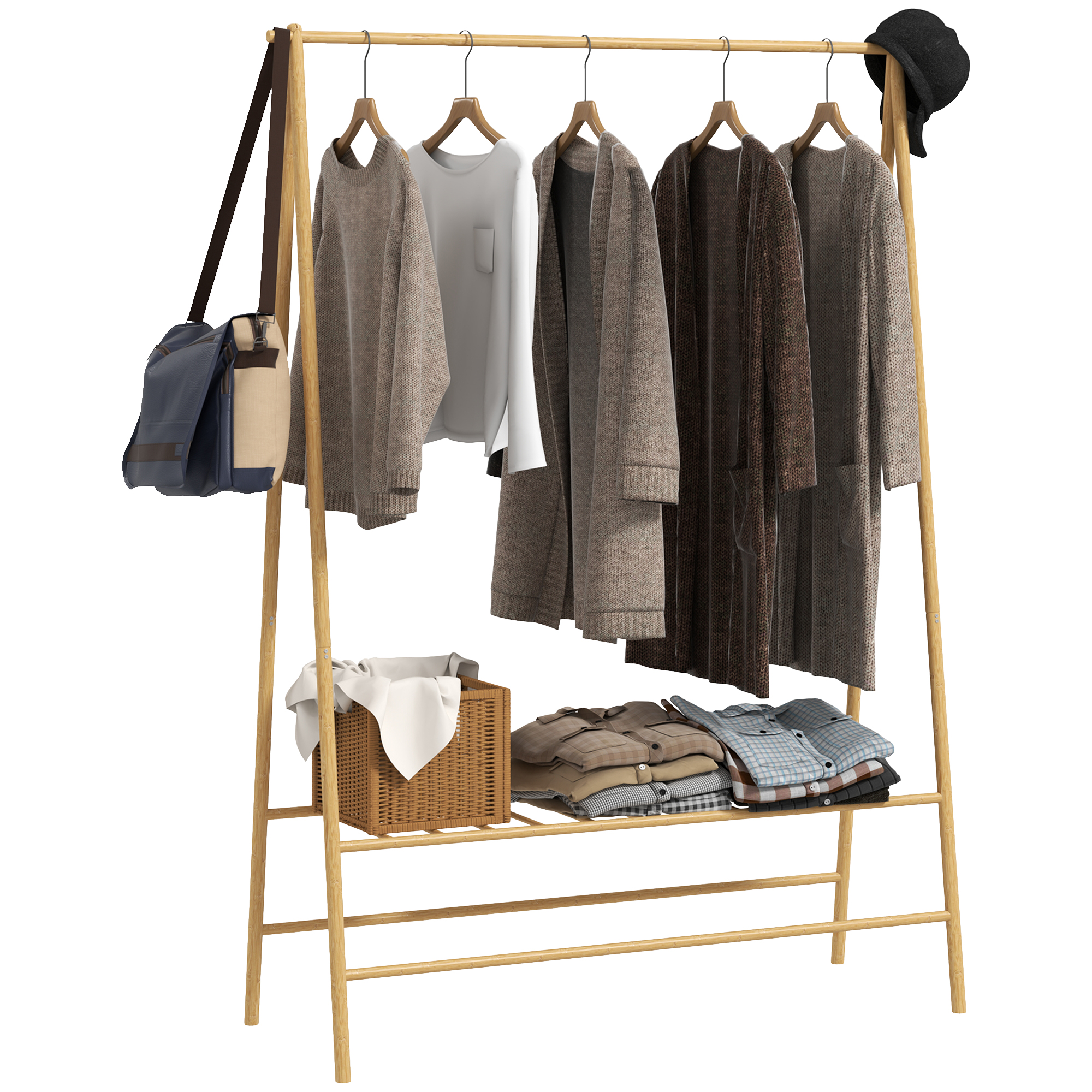 Schuhschrank, Kompakt, 116 X 43,5 X 160 Cm, Natur