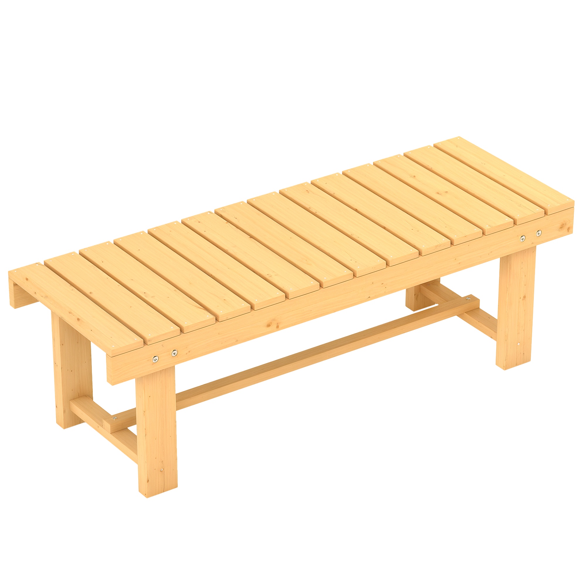 Gartenbank 2 Sitzer, Latten-sitzfläche, 110 X 38 X 35 Cm, Natur
