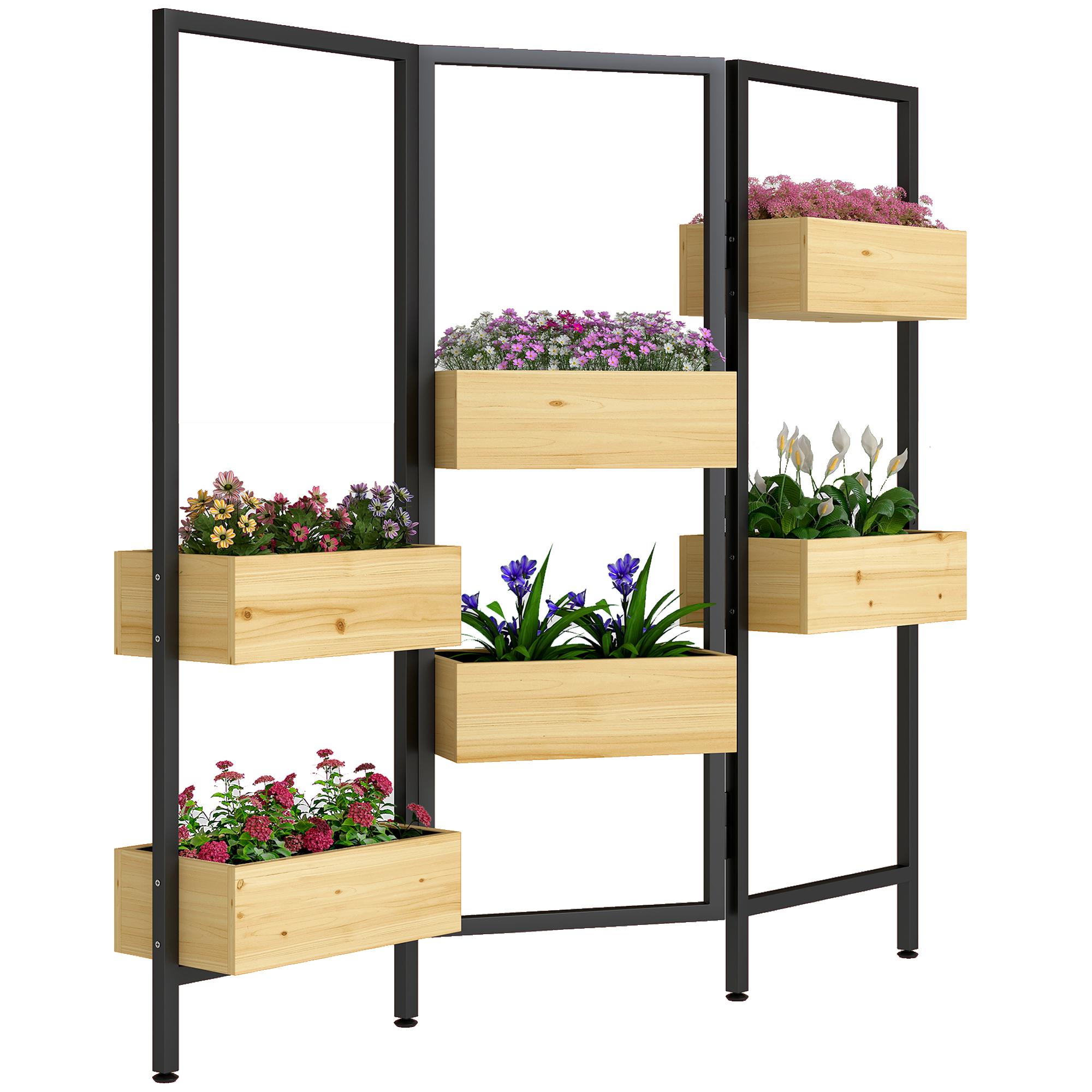 Blumenkasten, Mit Drainage, 116 X 20 X 112 Cm, Natur