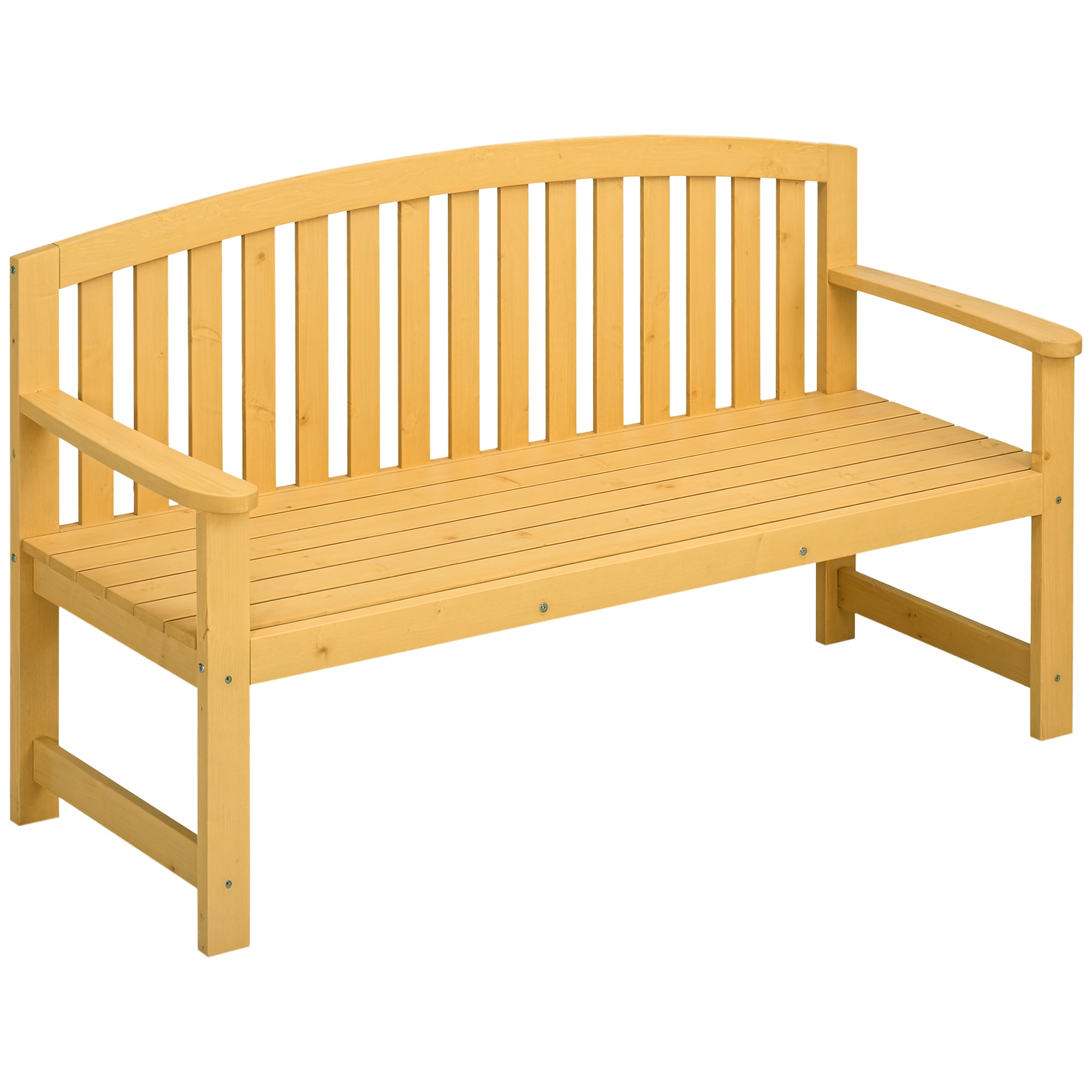 Gartenbank, 2 Komfortable Sitzplätze, 143 X 51 X 85 Cm, Orange