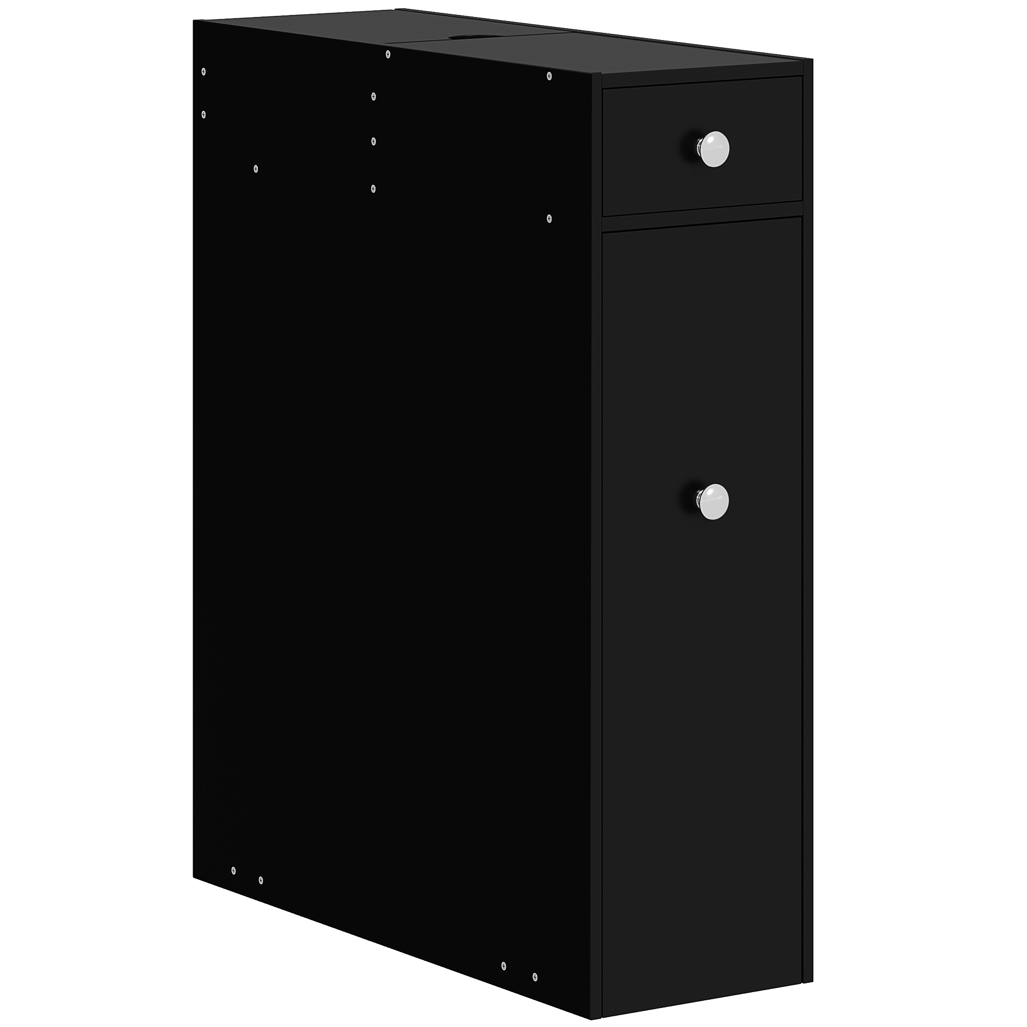 Badmöbel Für Toilette, 17 X 48 X 58 Cm, Schwarz