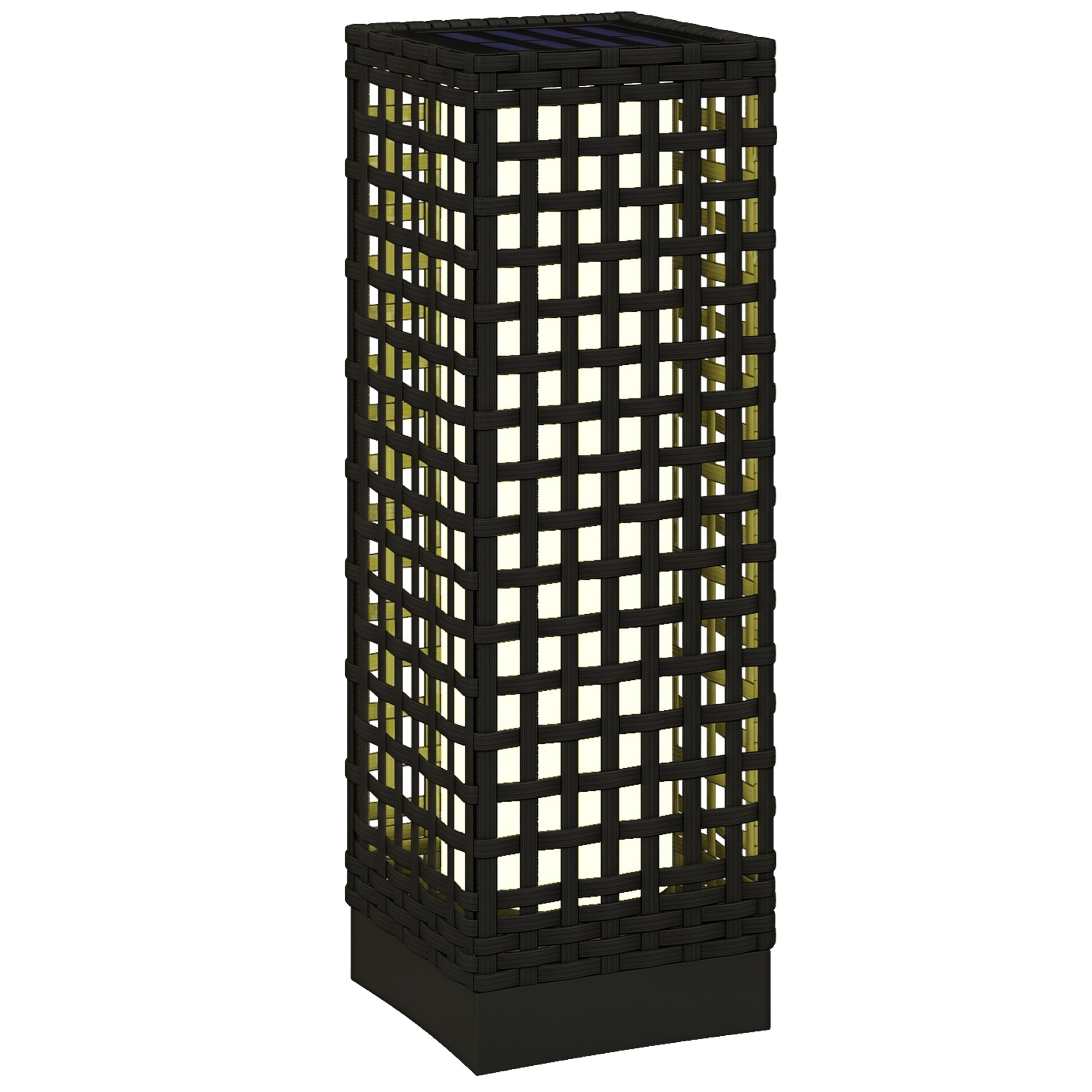 Solar-gartenlampe, Sanfte Und Autonome Beleuchtung Dank Solarenergie, 5 X 46 Cm, Schwarz