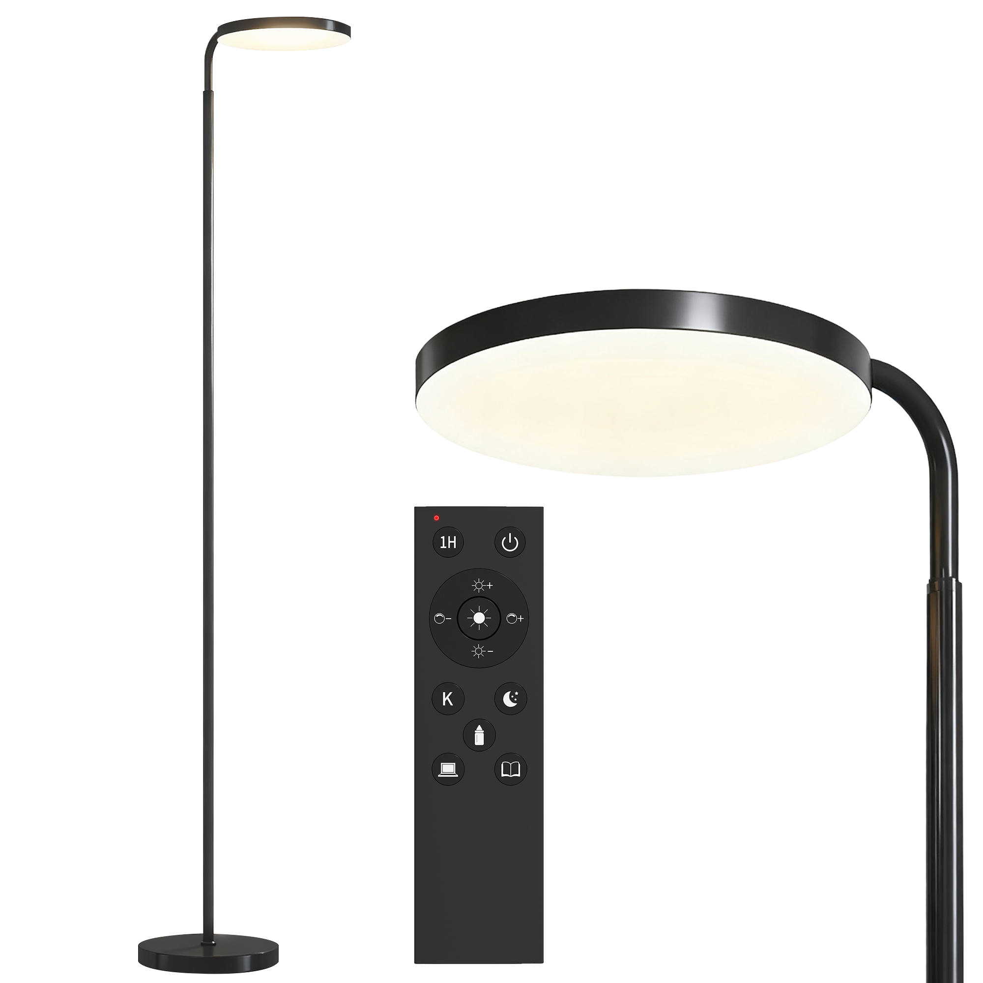 Verstellbare Design-stehlampe, 41 X 25 X 177 Cm, Schwarz