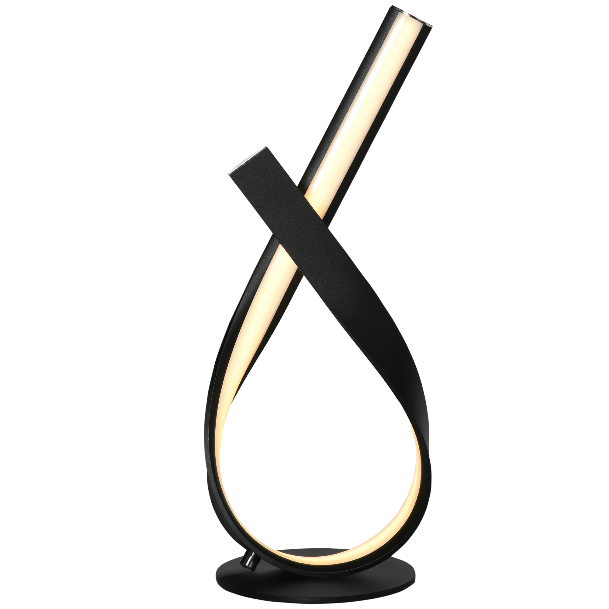 Design-tischlampe Modern, Led, 21 X 15 X 43 Cm, Schwarz