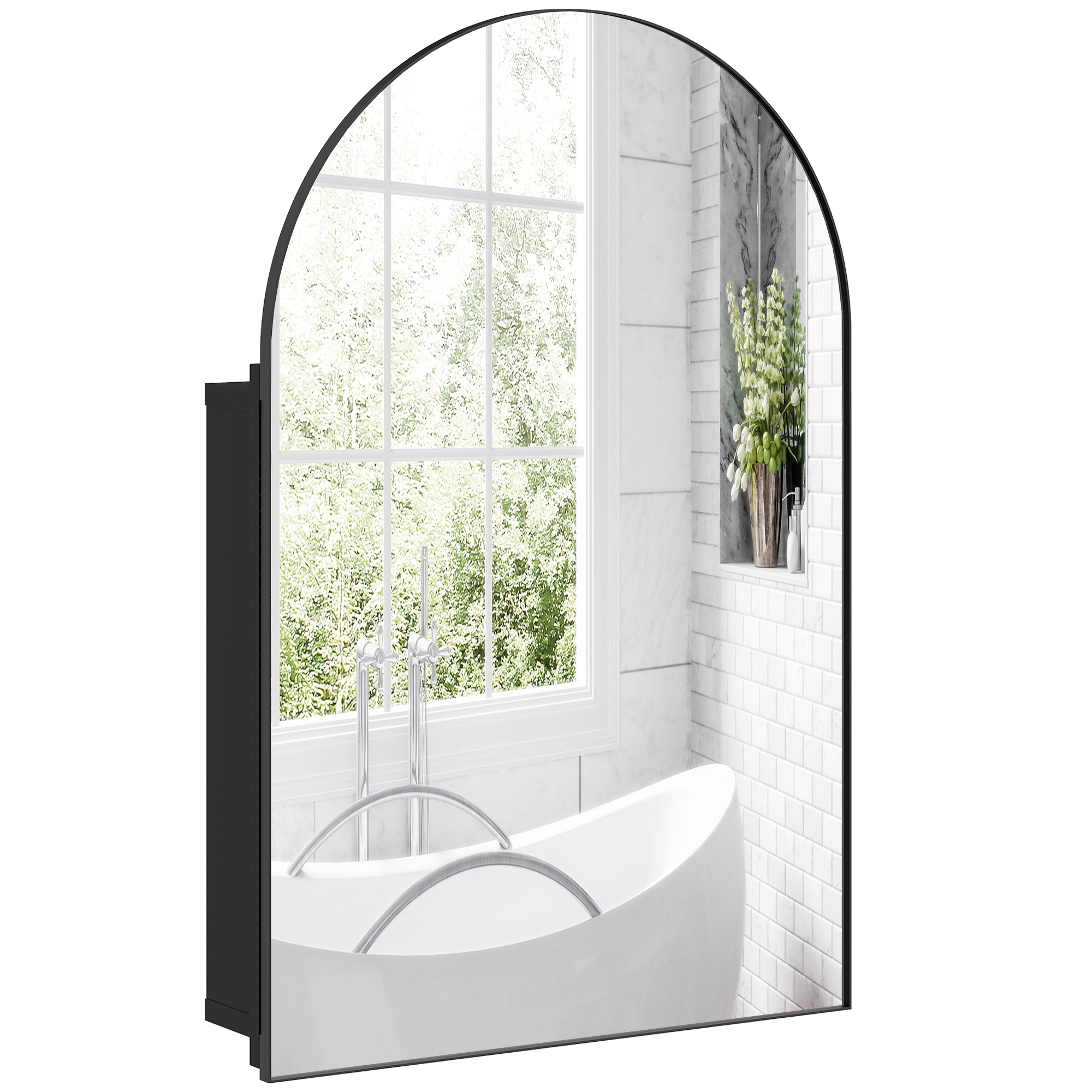 Badezimmermöbel, Kompakt, 50 X 12 X 76 Cm, Schwarz